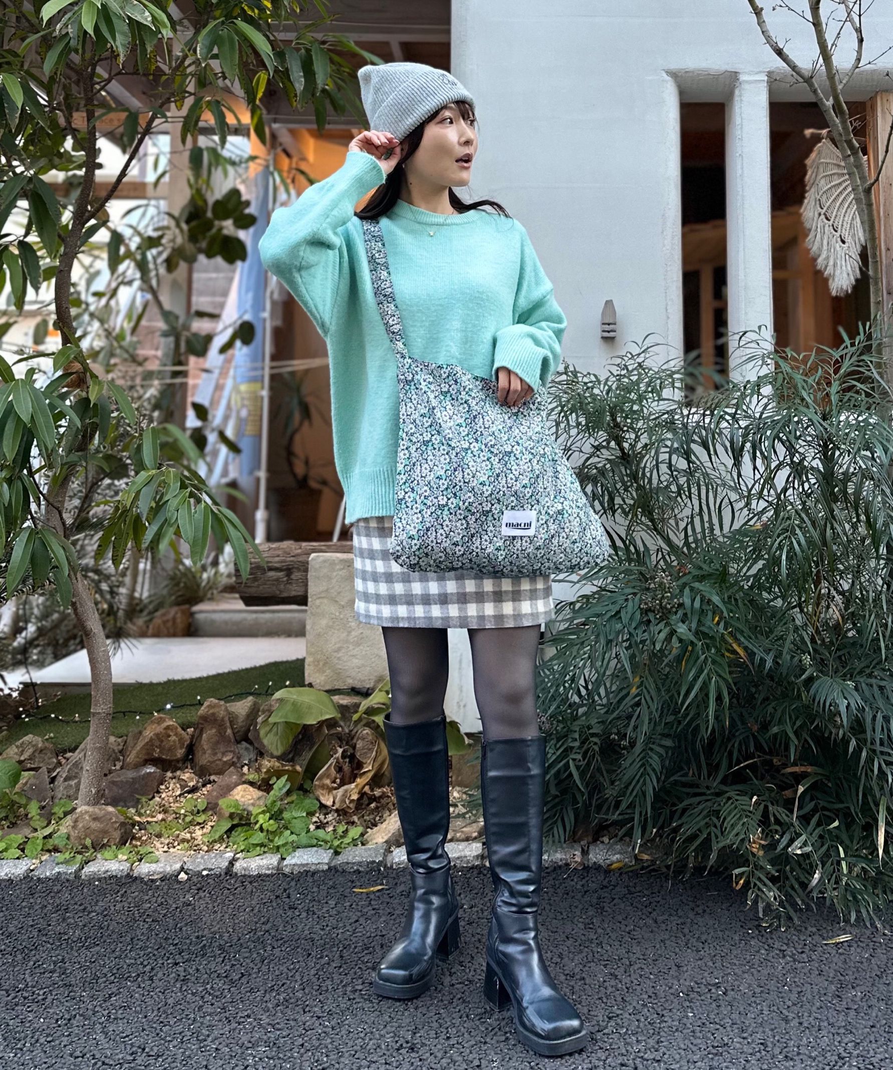 [MACNII] ★韓国NEW BRAND★FLORAL ECO CROSS BAG MUSINSA | MACNI FLORAL ECO CROSS BAG_LAVENDER