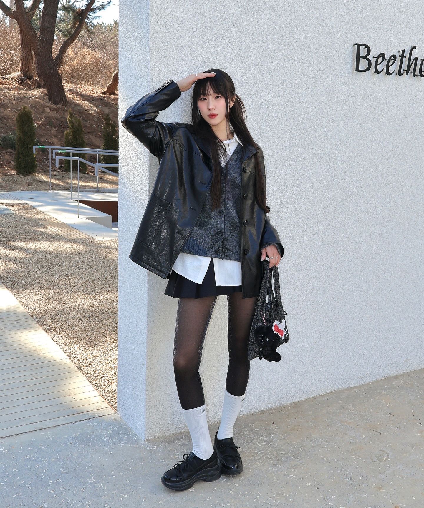 [ジョセフ＆ステイシー]Lucky Pleats Knit M Hello Kitty JOSEPH & STACEY LUCKY PLEATS KNIT M Starry Hello Kitty