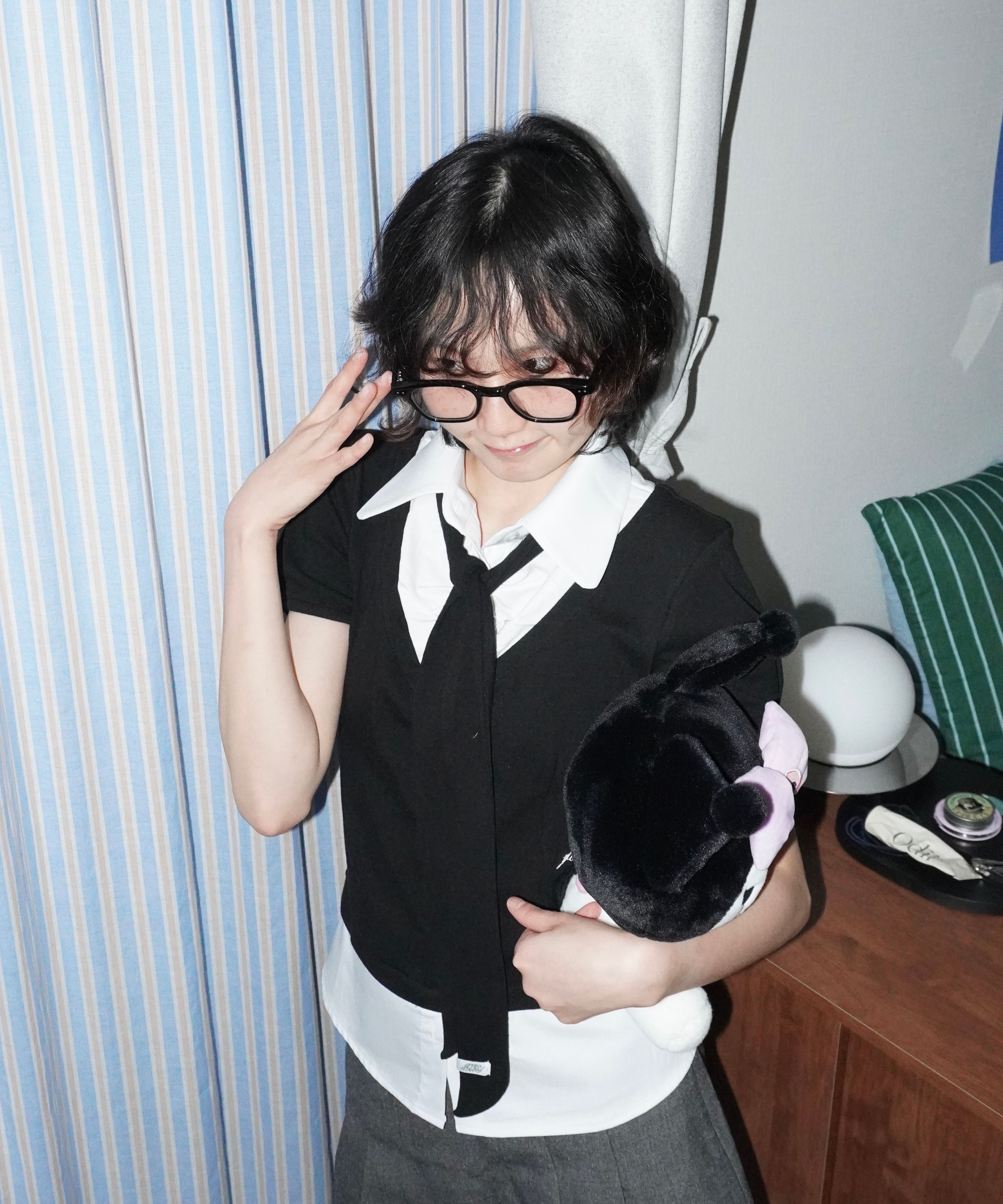 【FANCY CLUB】PREPPY RIBBON TIE SHIRT FANCY CLUB】PREPPY RIBBON TIE SHIRT / 【ファンシークラブ