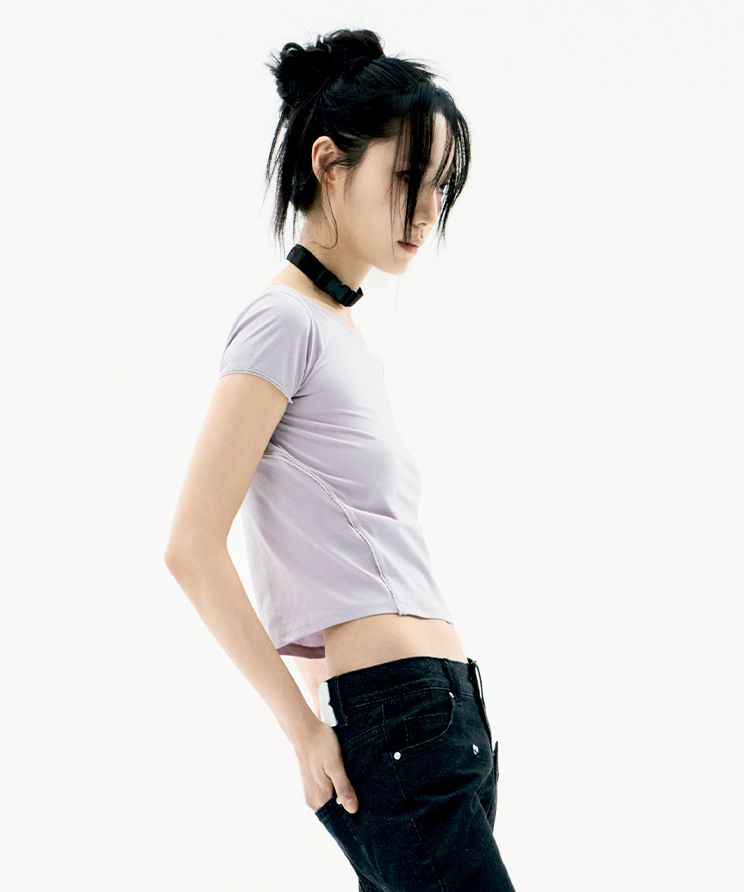 MUSINSA | OJOS Detachable Button Denim Pants / Beige
