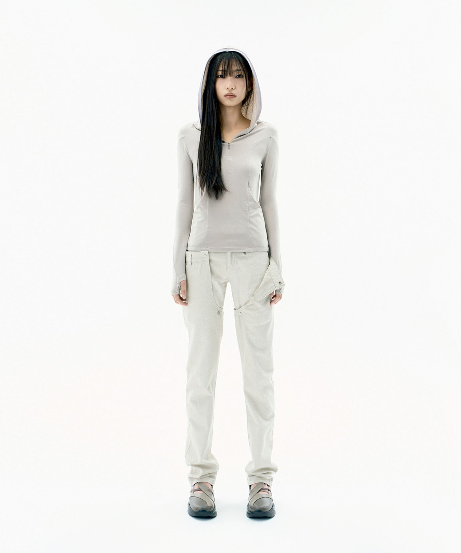 【OJOS】 Detachable Button Denim Pants ♥3Colors MUSINSA | OJOS Detachable Button Denim Pants / Beige