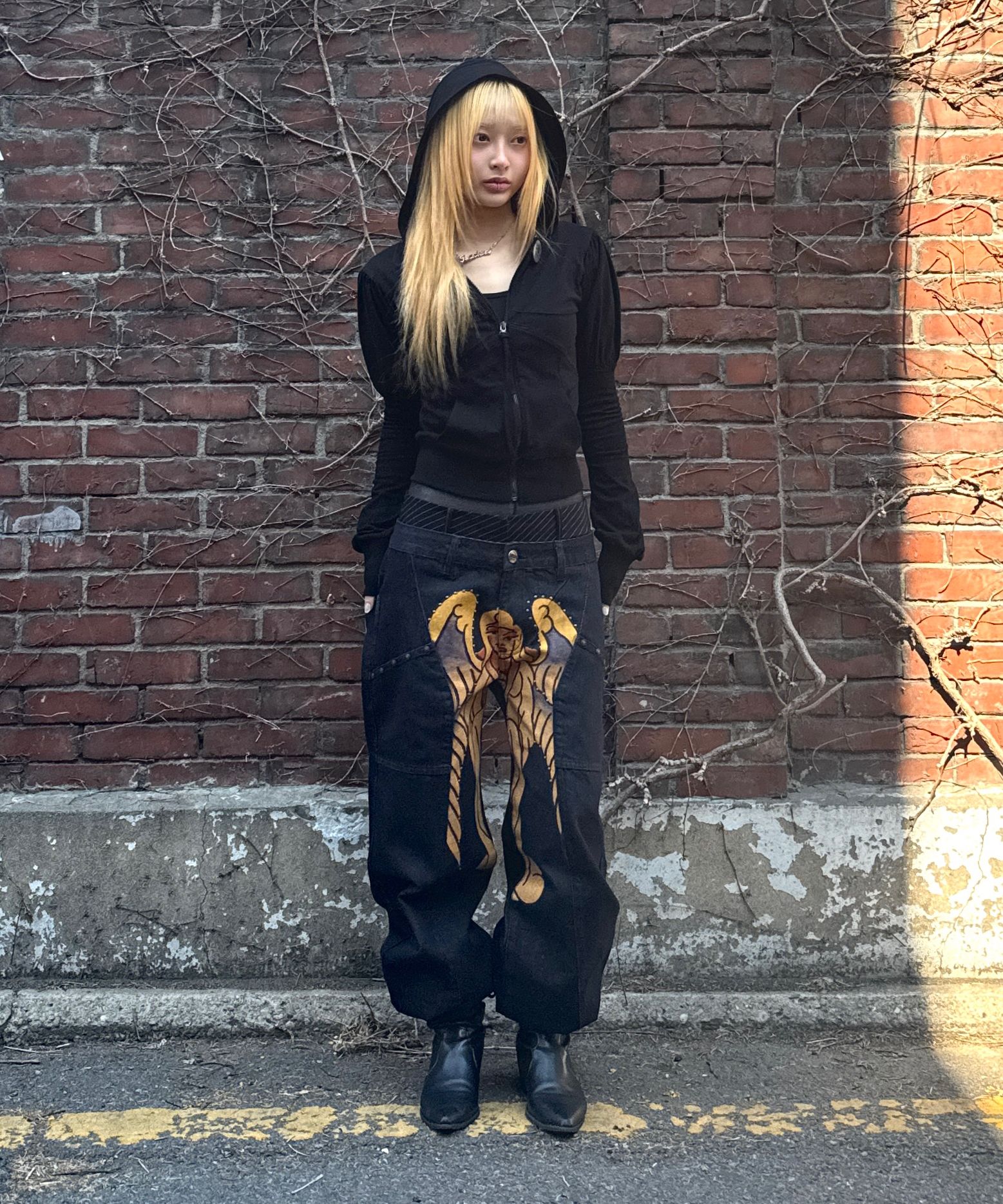 パンツ sculptor Ed Hardy Cracked Angel Denim s ☆送料・関税込☆SCULPTOR☆Cracked Angel Denim (SCULPTOR