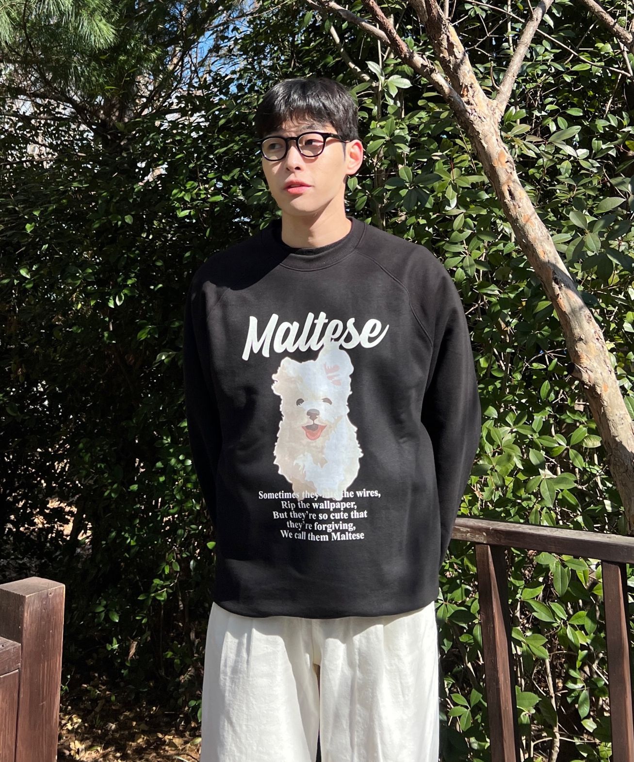 ★ Wai Kei★ Maltese Cloud Raglan Man to Man Navy YKBE01TS0 MUSINSA | WAI KEI Maltese Cloud Raglan Man to Man Navy