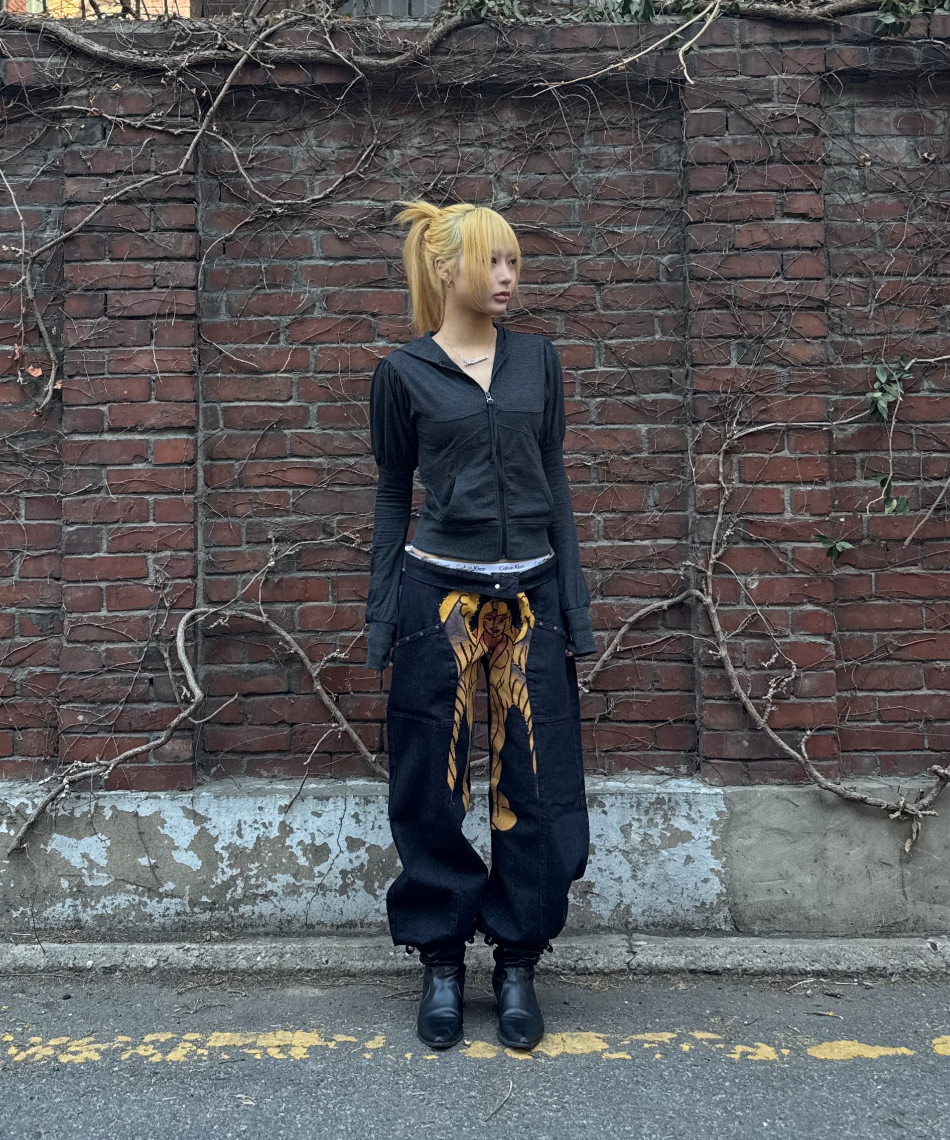 스컬프터(SCULPTOR) [Sculptor X Ed Hardy] Cracked Angel Denim