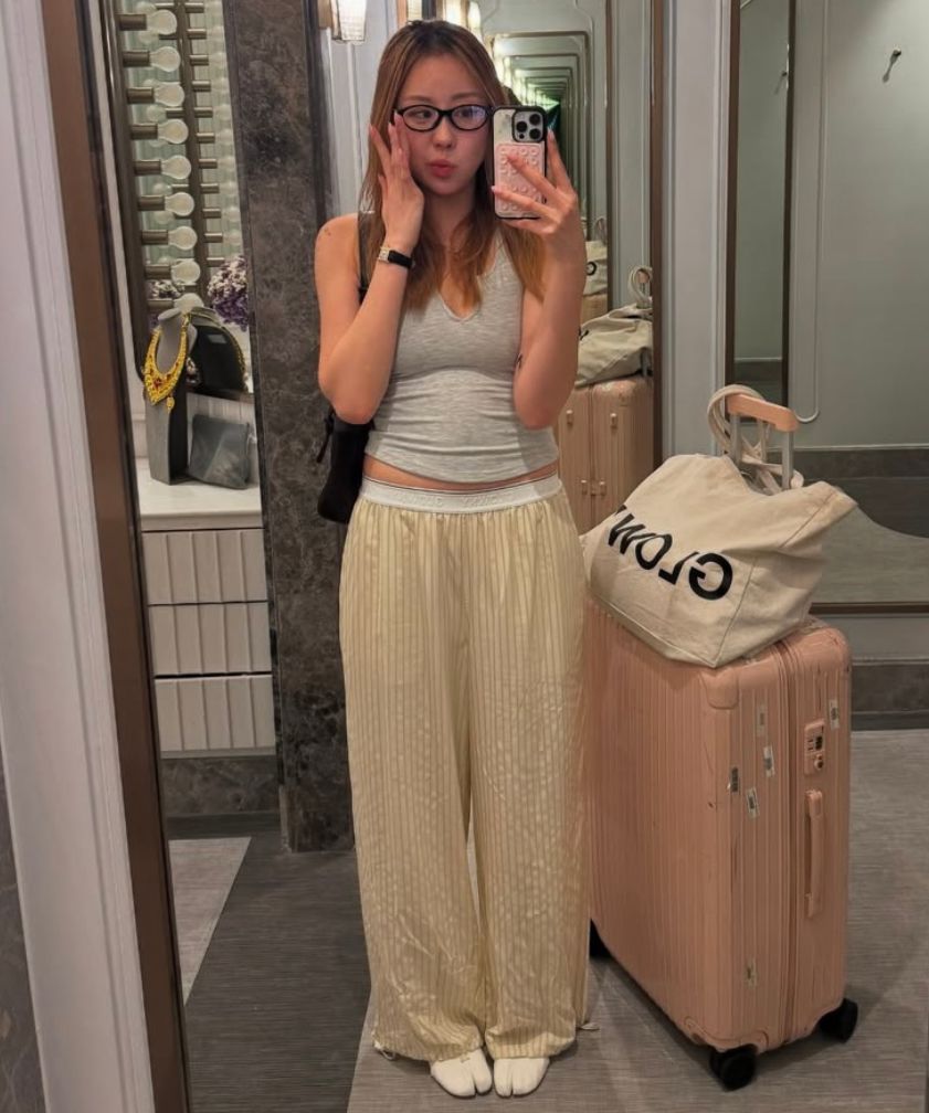 MUSINSA | GLOWNY WILLY POP PANTS (WHITE STRIPE)