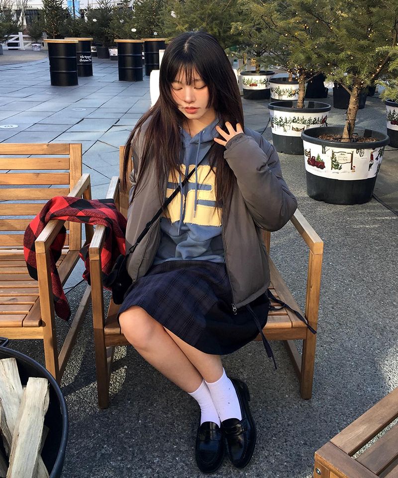 MUSINSA | AMES-WORLDWIDE NUMBERING APPLIQUE HOODIE OATMEAL