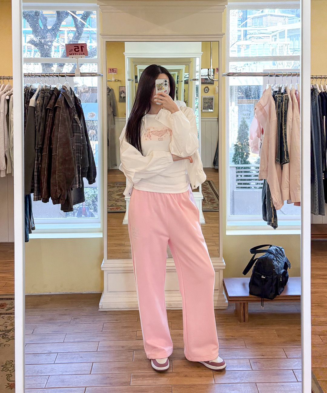 ◇BITTER CELLS◇ Shimmer Mesh Wind Breaker JacketLight Pink Shimmer Mesh Wind Breaker Jacket-Light Pink - 비터셀즈