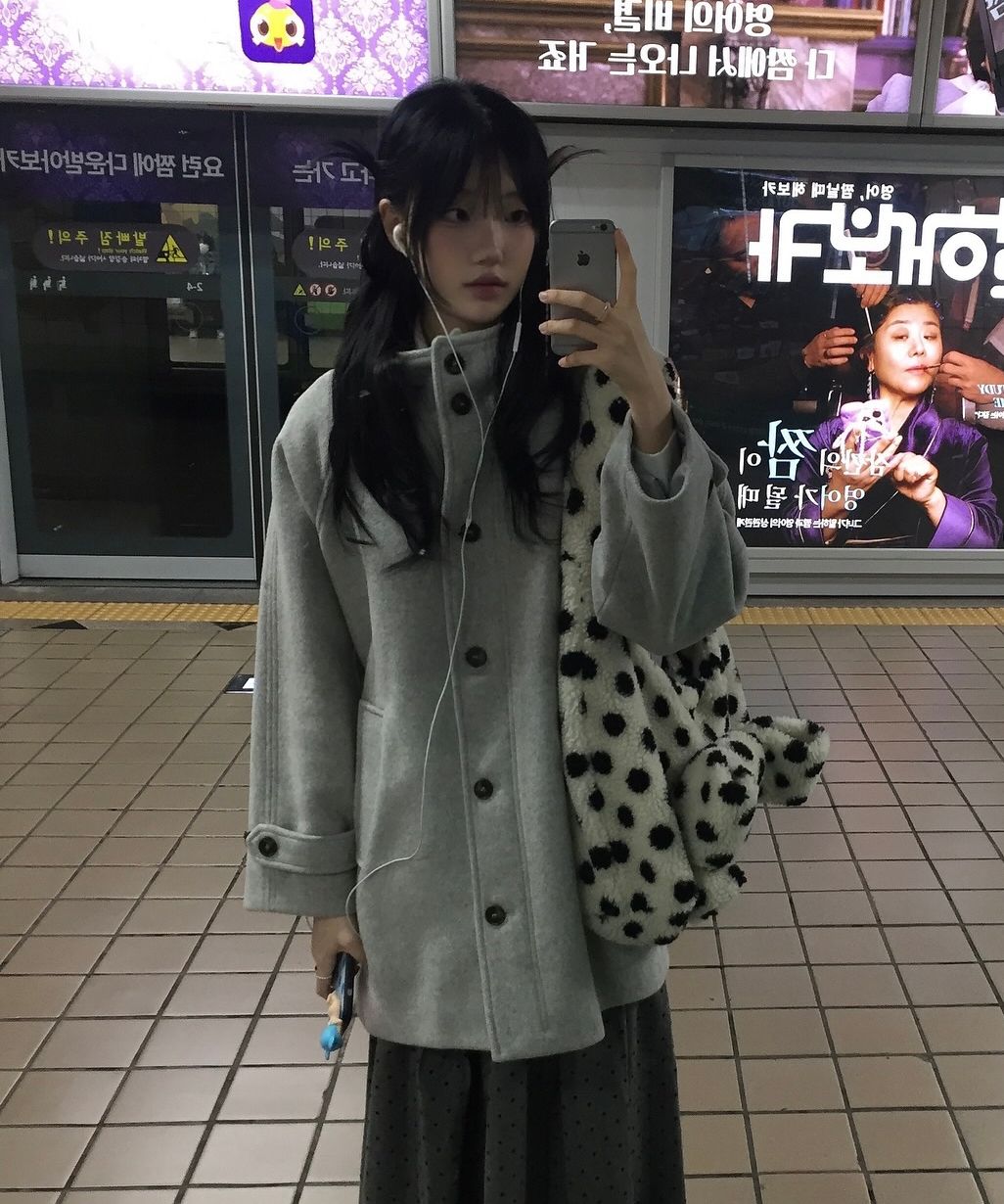 MUSINSA | OAFISH RICH WOOL HALF COAT, NAVY