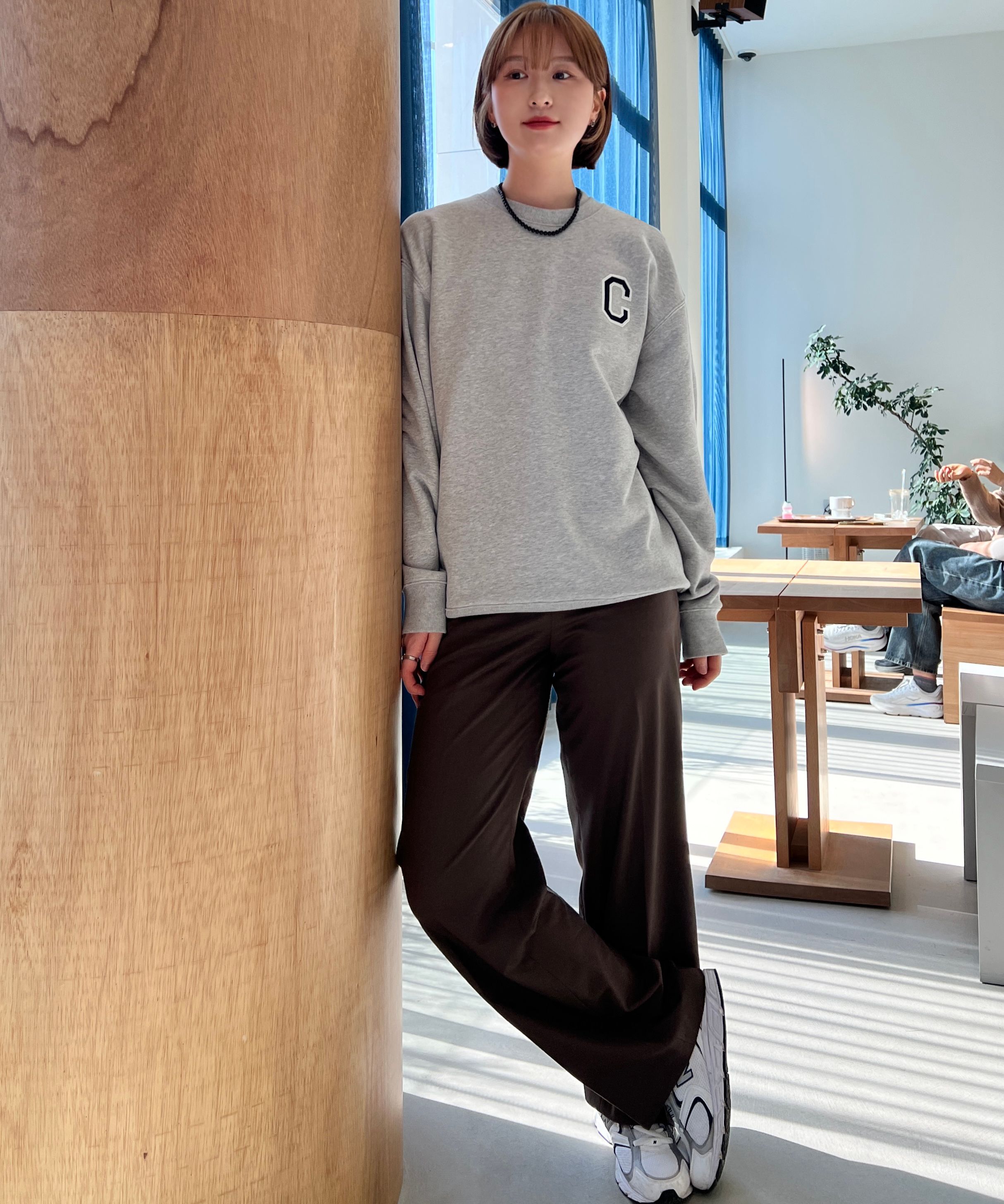 スウェット・トレーナー COVERNAT C Logo Dying Man to Man Dark Navy MUSINSA | COVERNAT C Logo Man to Man Dark Navy