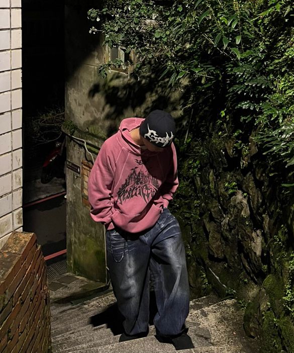 MUSINSA公式 | CPGN STUDIO Restriction Pigment Snap Hoodie