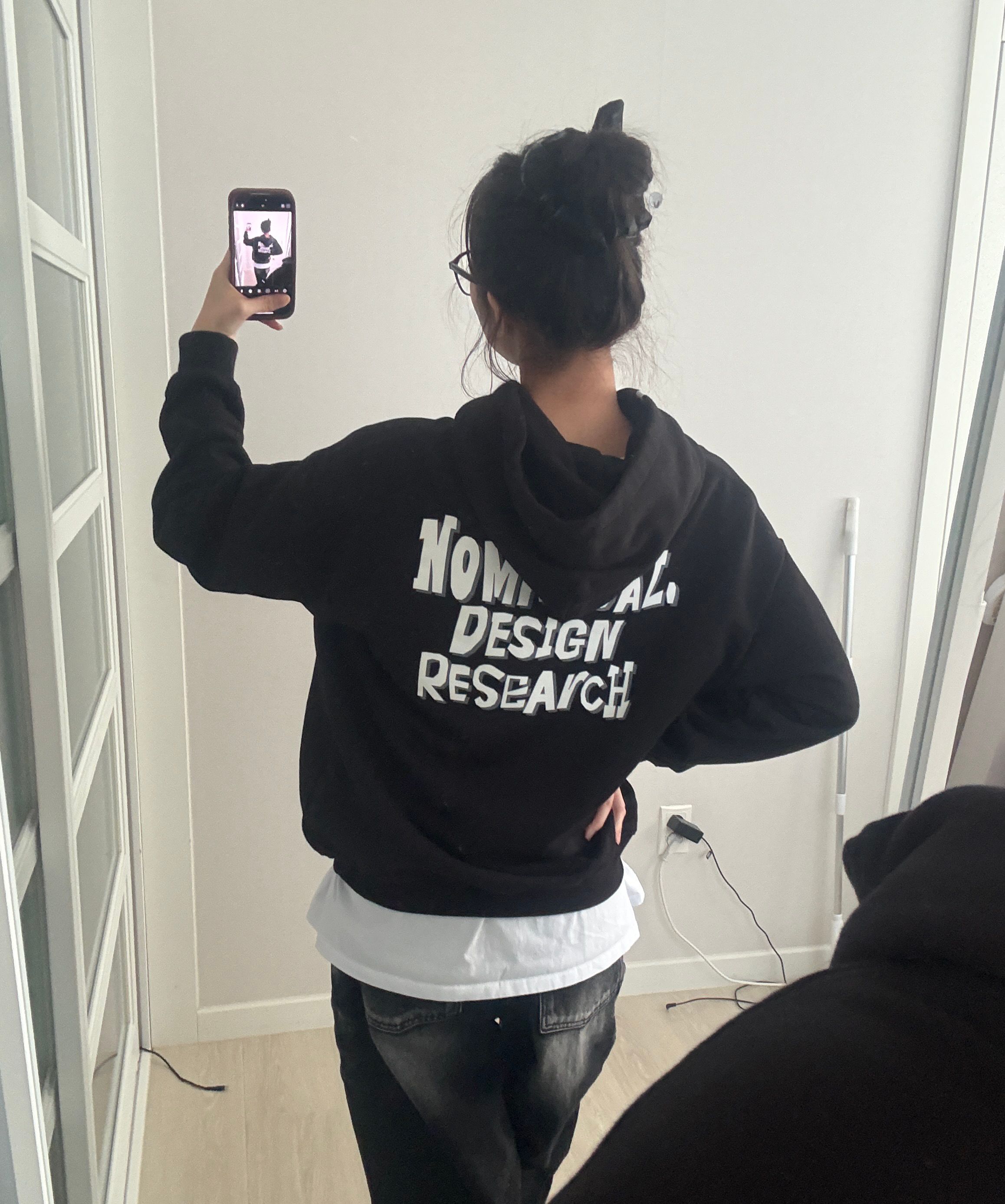 韓国発!【NOMANUAL】 DOODLE LOGO HOODIE MUSINSA | NOMANUAL DOODLE LOGO HOODIE - BLACK