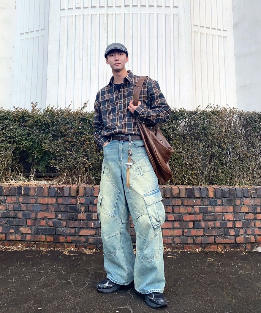 MUSINSA | TRILLION Double Layer Carpenter Cargo Denim Pants