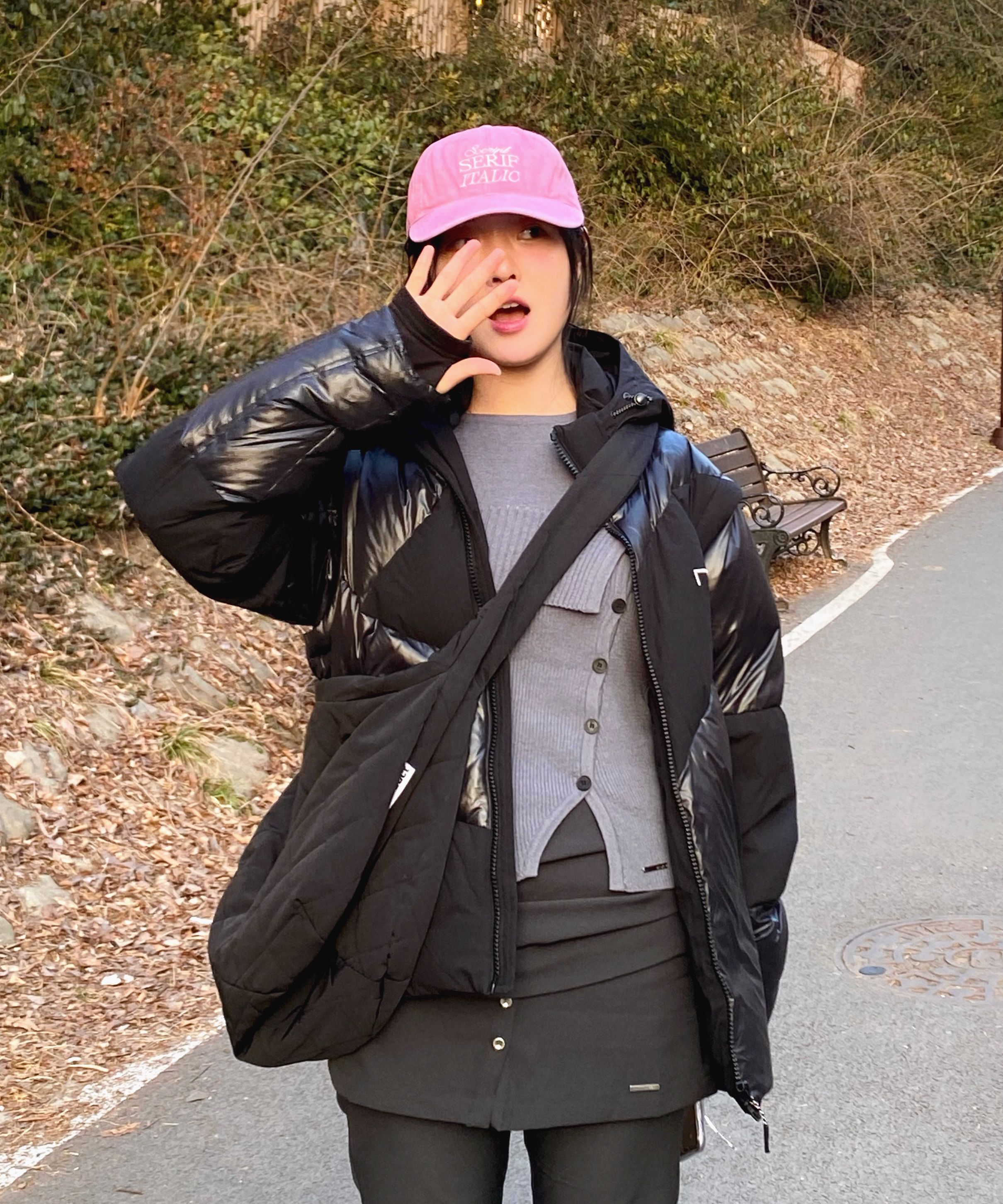 미세키서울(MISEKI SEOUL) Draped shirt skirt pants SET BLACK