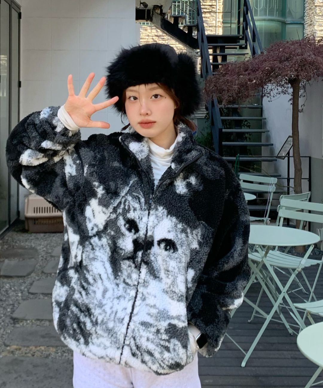 Rough Laugh FLEECE JACKET 完売品 M Rough Laugh FLEECE JACKET 完売品 M