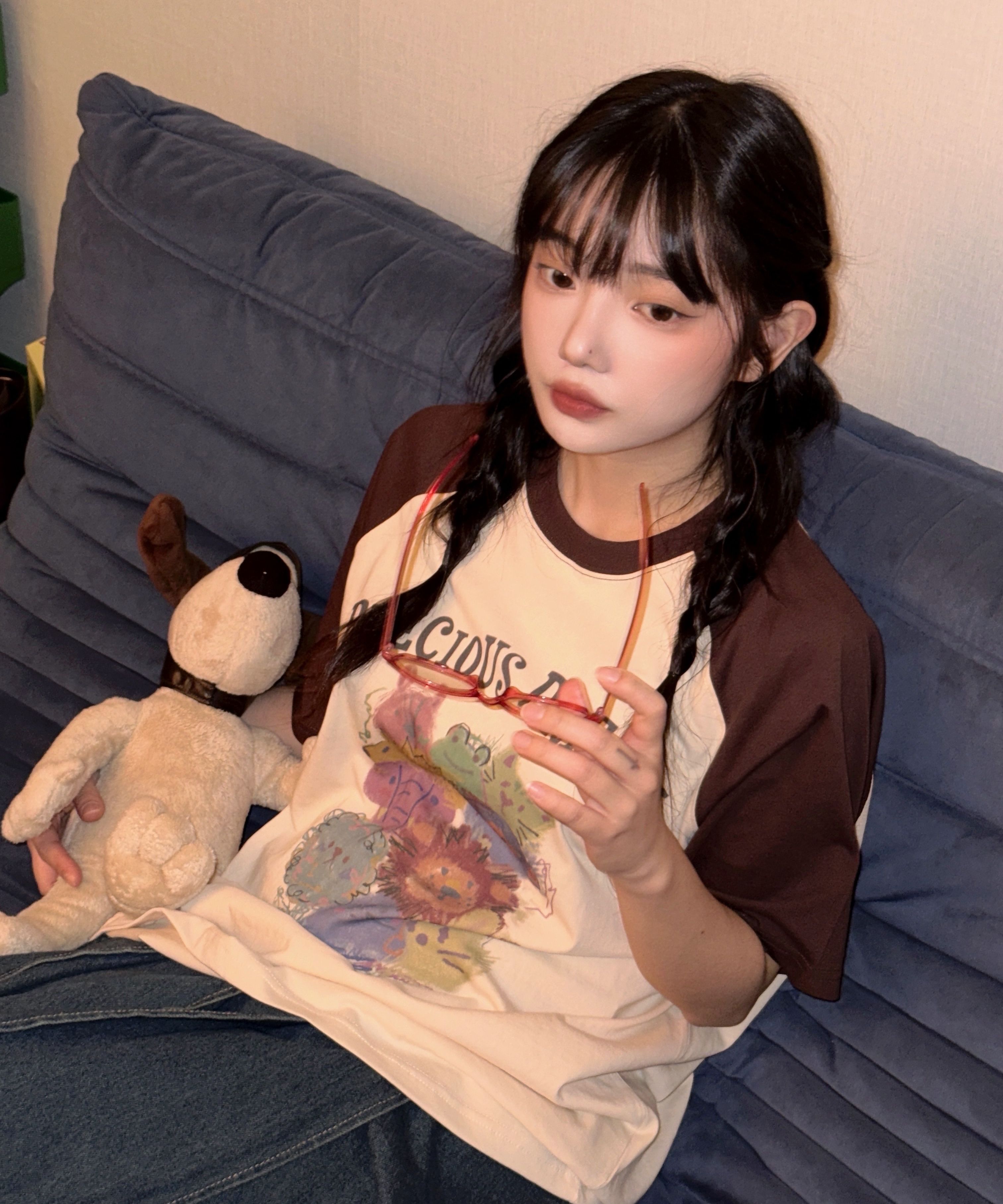 MUSINSA | CPGN STUDIO Precious Raglan Short Sleeve T-Shirt Brown