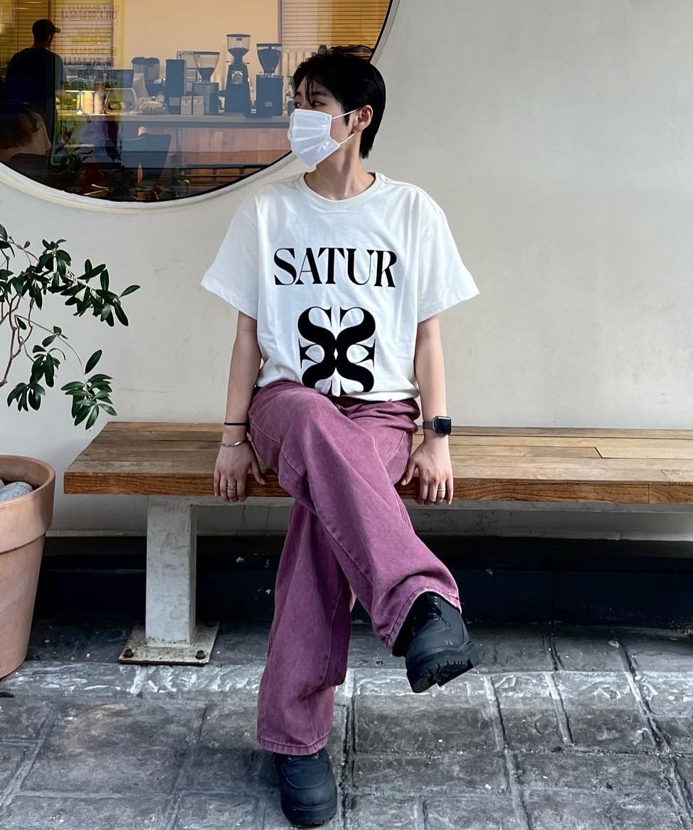 MUSINSA公式 | SATUR Satur All Day Short Sleeve T-Shirt