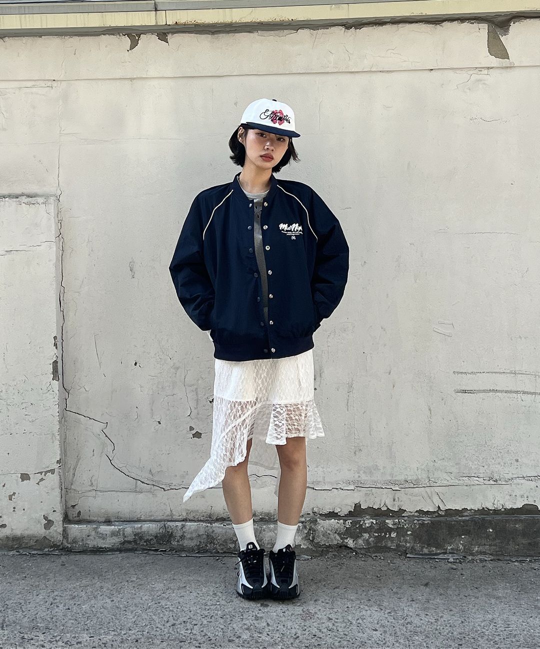 MUSINSA公式 | MIDNIGHT MOVE pixel cap (navy)