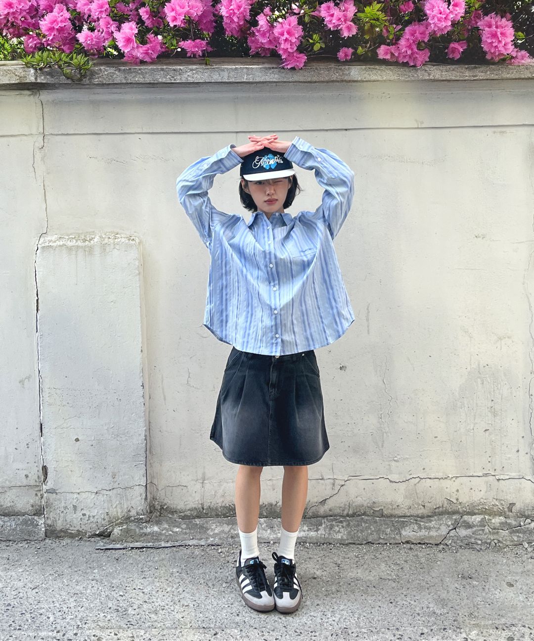 MUSINSA公式 | MIDNIGHT MOVE pixel cap (navy)