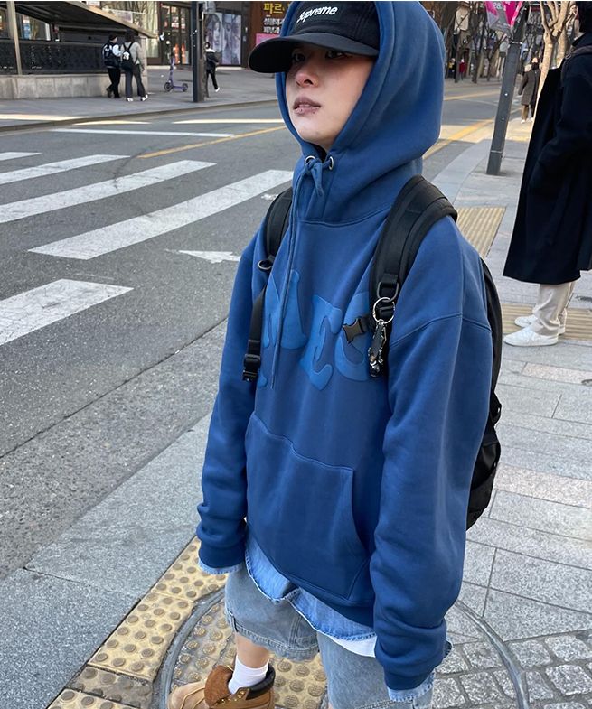 MUSINSA公式 | AMES-WORLDWIDE BIG TYPO HOODIE GREY