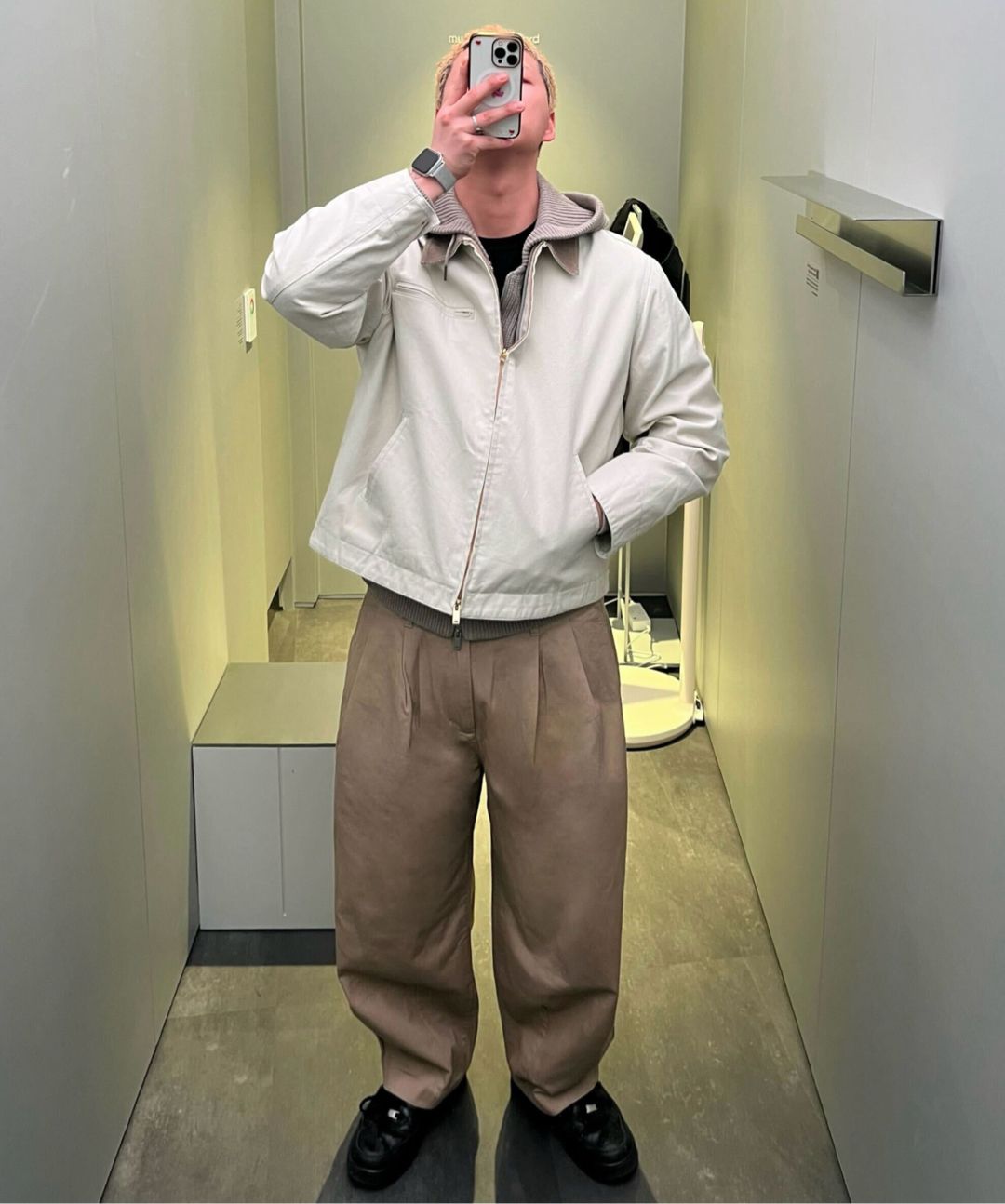 MUSINSA | MUSINSA STANDARD COTTON WIDE BALLOON PANTS [DARK GRAY]