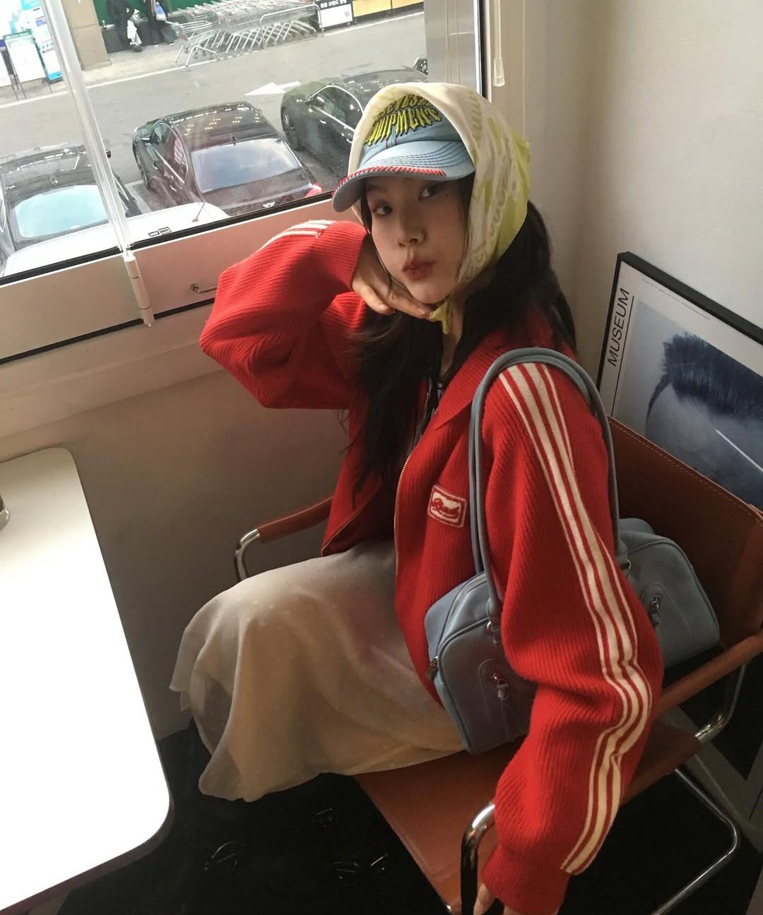 MUSINSA公式 | BADBLOOD Billy Knit Track Zip-Up - Red