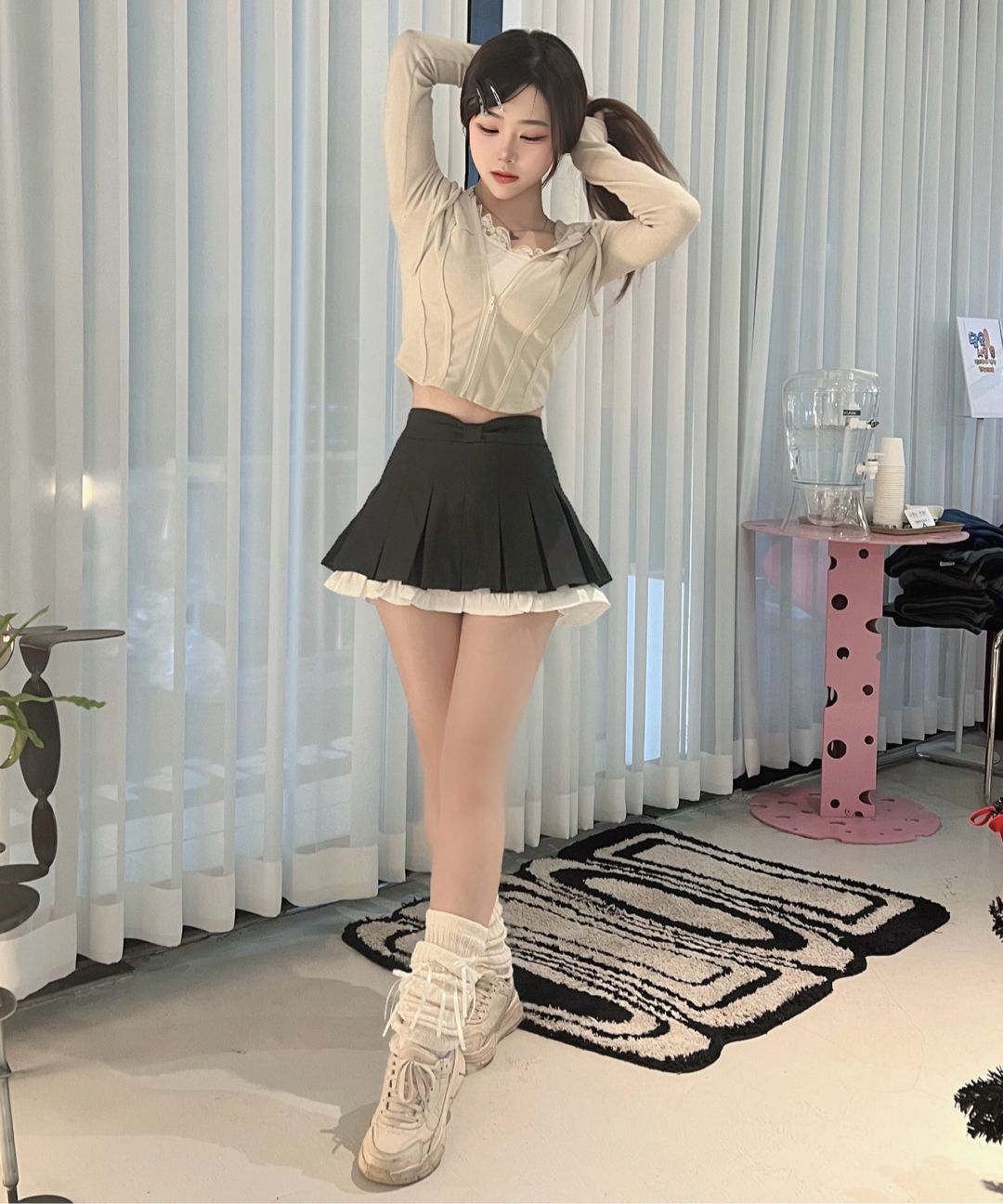 ワンピース Julia Pleated Skirt Pants GREY MUSINSA | ZEROPLANET Julia pleated skirt pants [GREY]