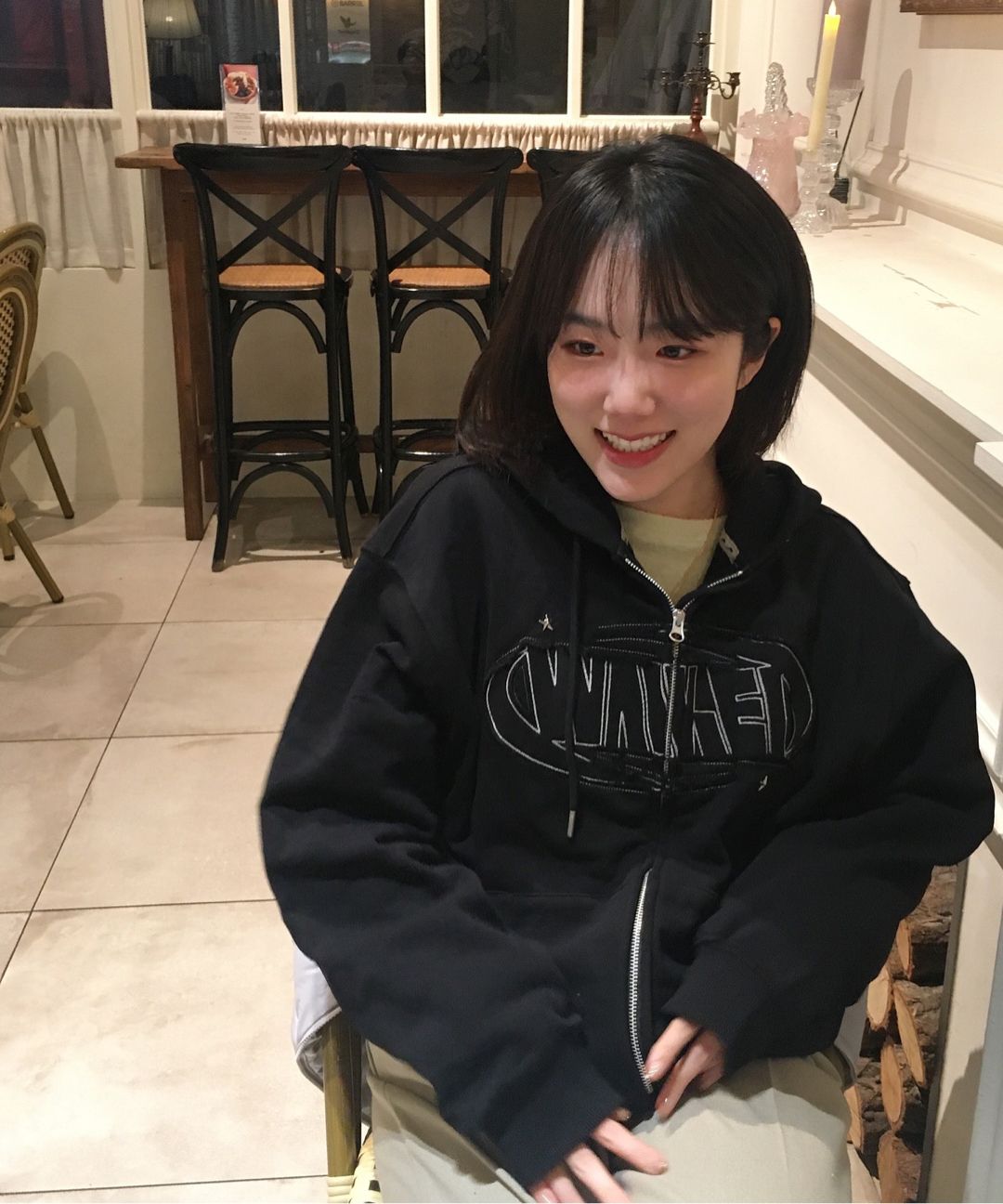 【Wai Kei】 Logo applique hoodie zip-up ★送料・関税込★ MUSINSA | WAI KEI Logo Applique Hooded Zip-Up Grey
