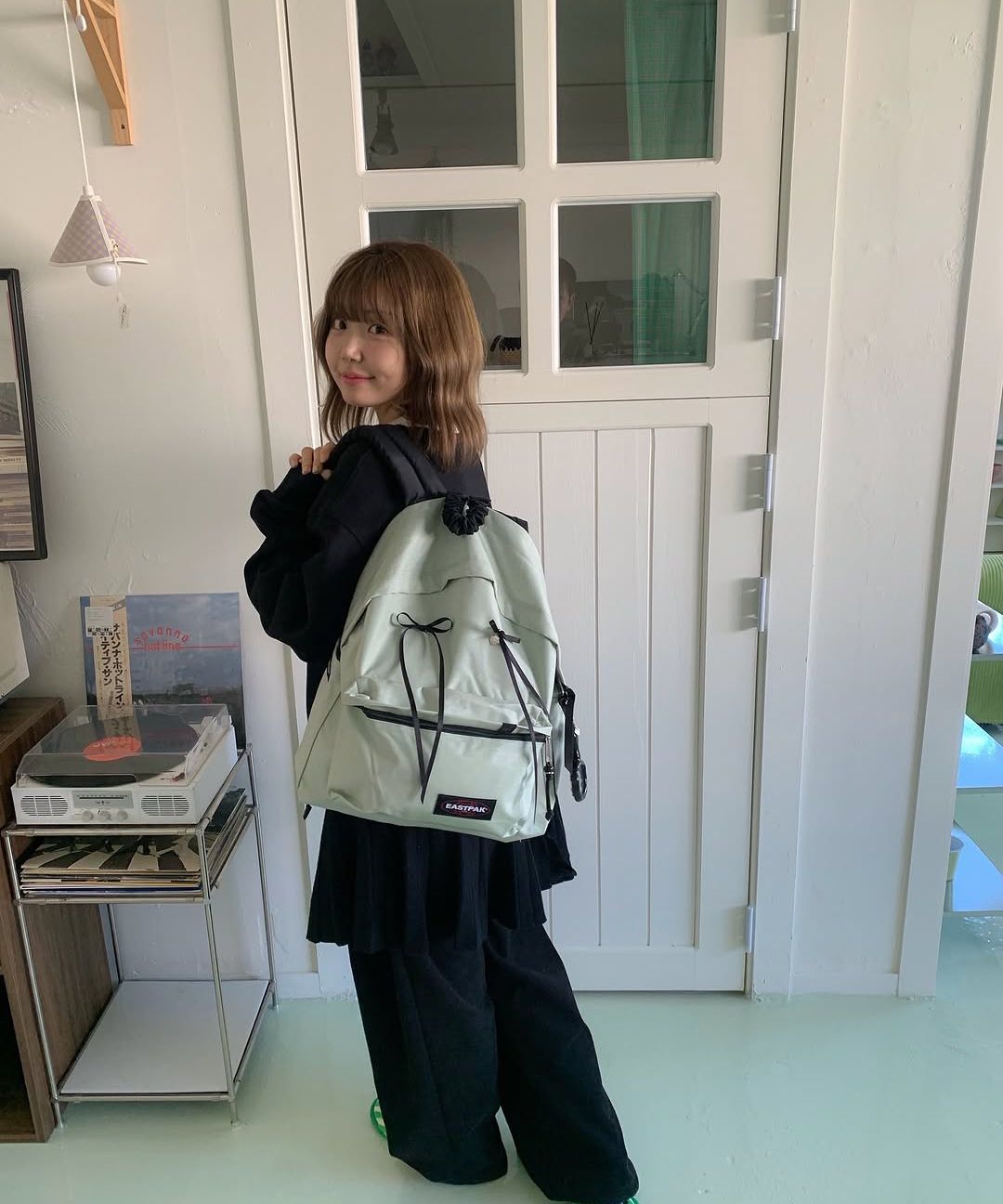 【COVERNAT X EASTPAK】 Clover Heart Ribbon Shirring Backpack MUSINSA公式 | COVERNAT WOMAN [Covernot x Eastpak