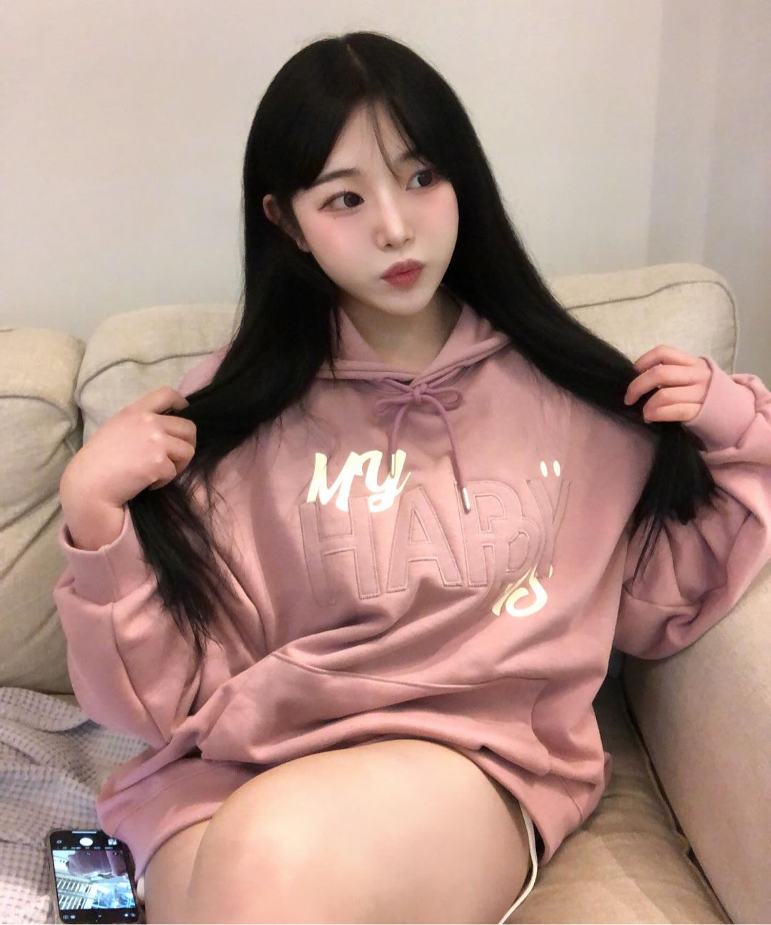 MUSINSA | WAI KEI MY HAPPY IS Hoodie Gray