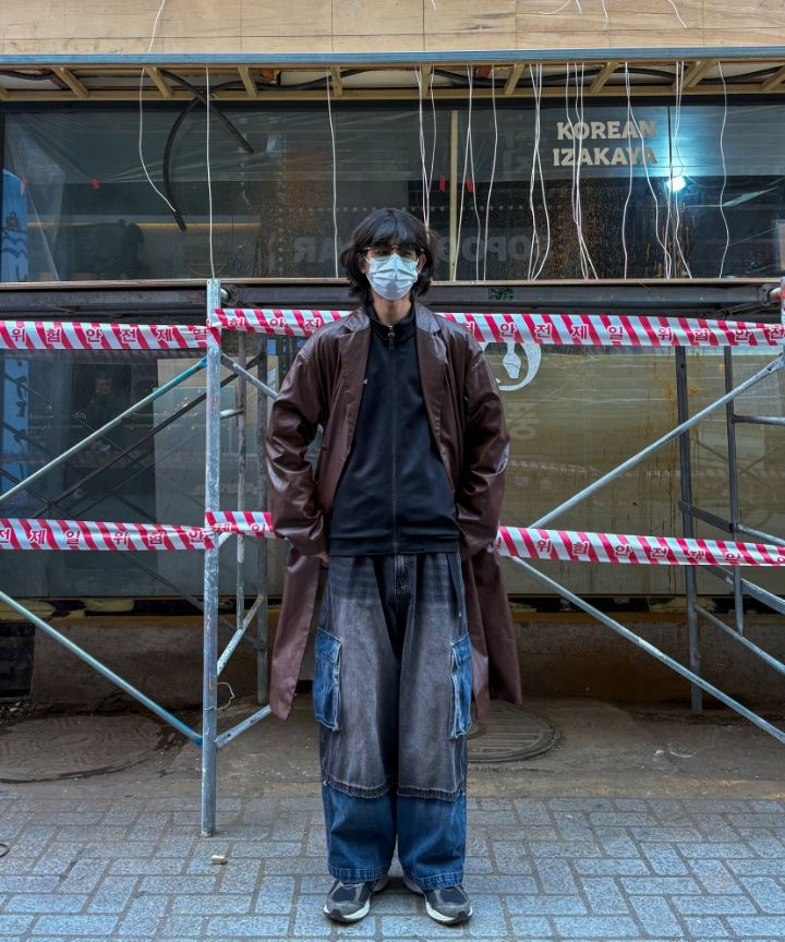 MUSINSA公式 | MALEN ユニセックストレンチレザーコートレッドブラウン