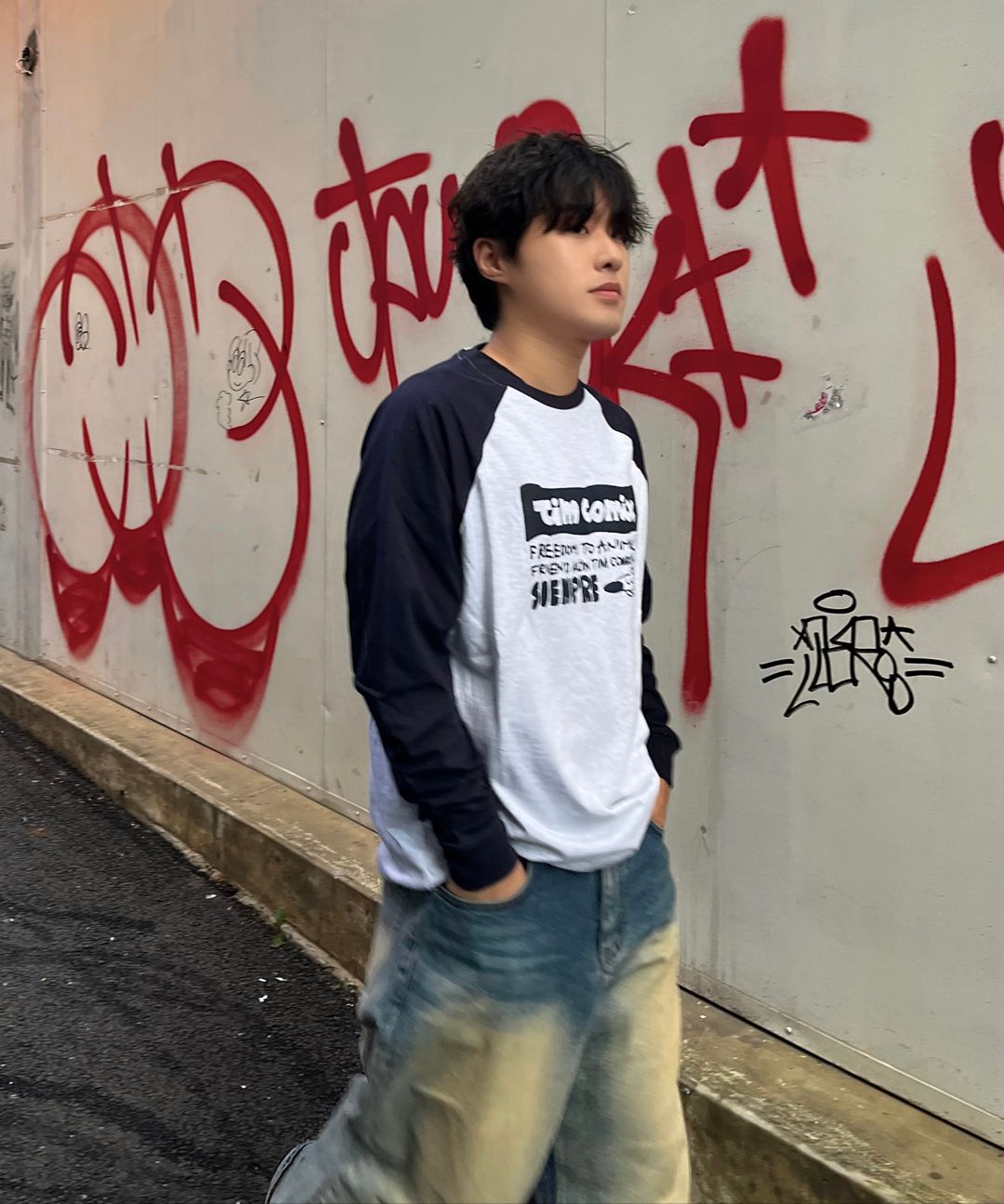 ★TIMCOMIX★ Siempre Animal Raglan Long Sleeve Brown MUSINSA | TIMCOMIX Siempre Animal Raglan Long Sleeve_Orange
