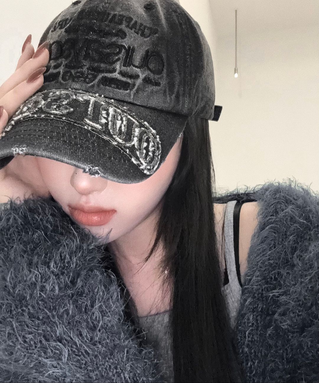 MUSINSA公式 | OURSAYSOUR Lettering Logo Ball Cap Denim