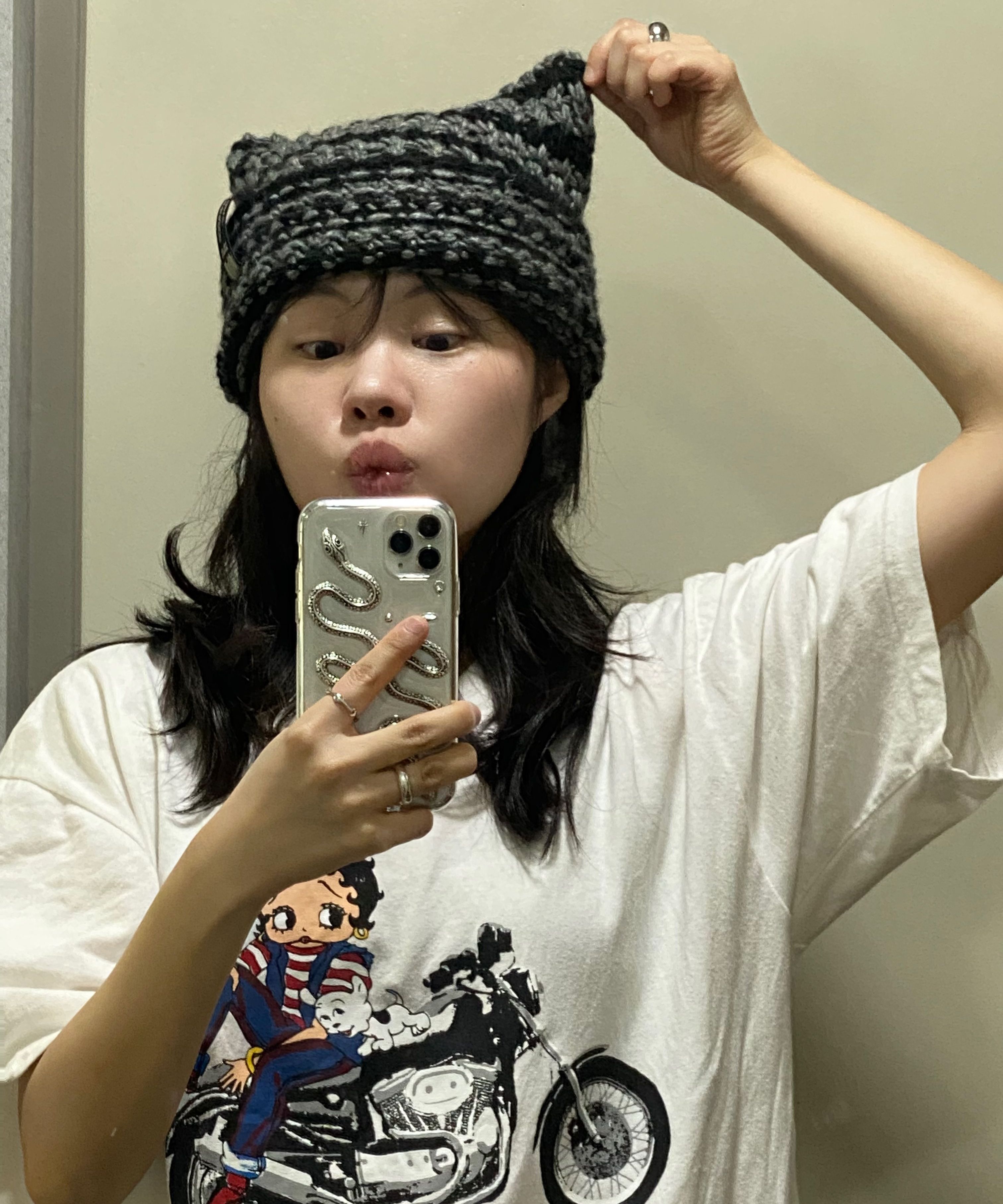 ■LMC■ CROCHET SQUARE BEANIE black 0LM45SBN118BLK CROCHET SQUARE BEANIE black - LMC | 60% - Asian Fashion