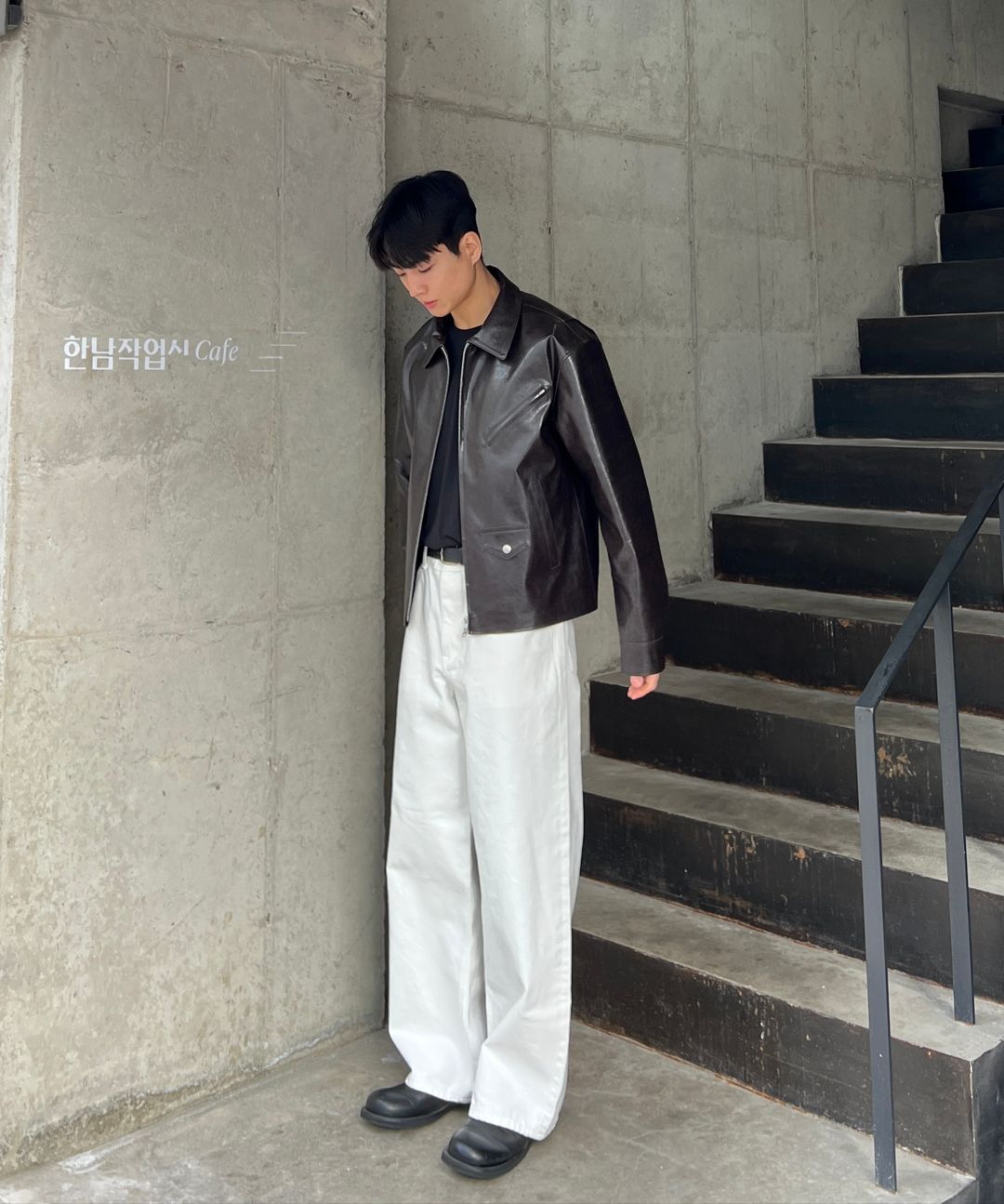 MUSINSA公式 | DOFFJASON Pyro Single Leather Jacket BLACK