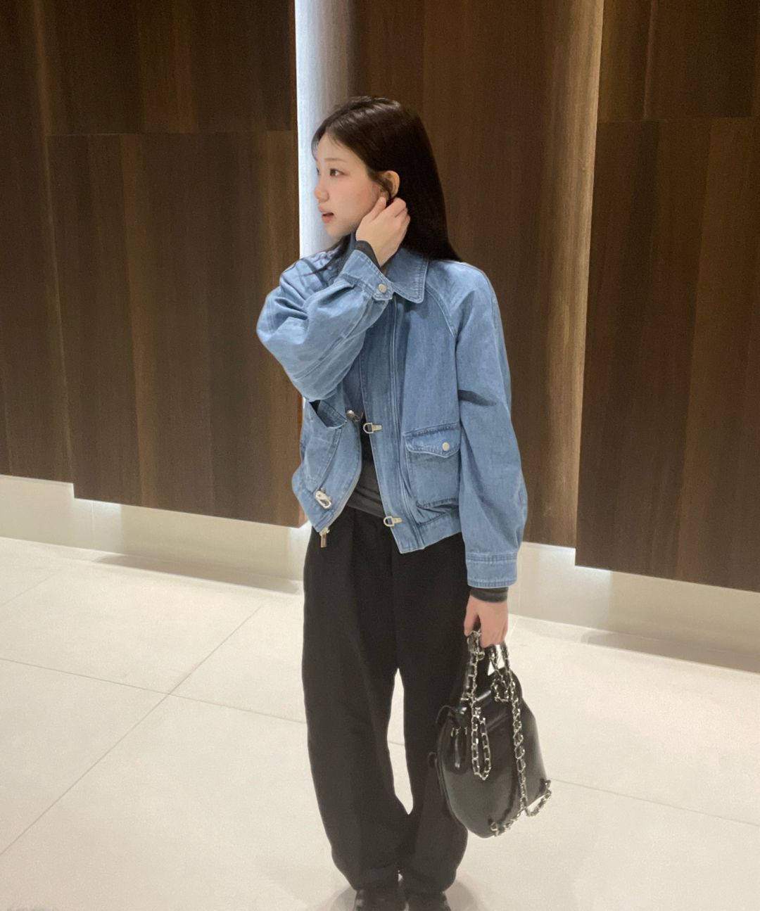 MUSINSA | LENINA CELIE denim bomber jacket_BLUE