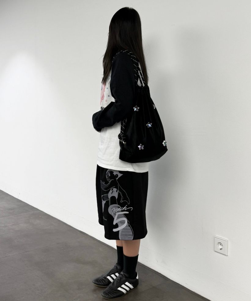 ★MAINBOOTH★[Astro Boy] Mach 5 Sweat Shorts(BLACK)★正規品 K-POPアイドル着用] [Astro Boy] Mach 5 Sweat Shorts(BLACK
