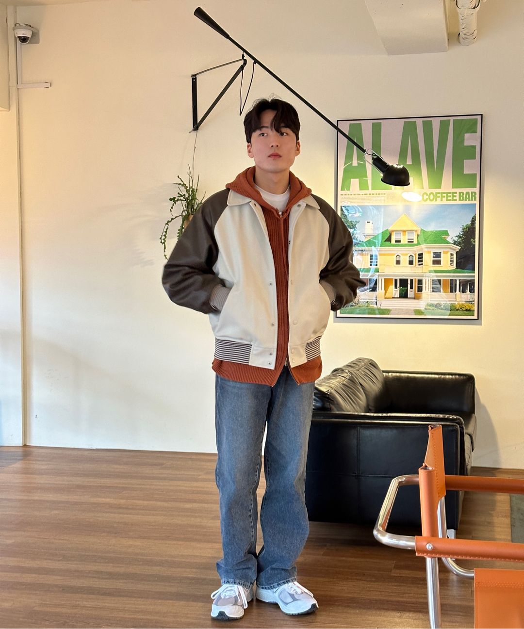 [JEMUT]★LEATHER RAGLAN VARCITY JACKET SayonaraVarsityJacket-front.