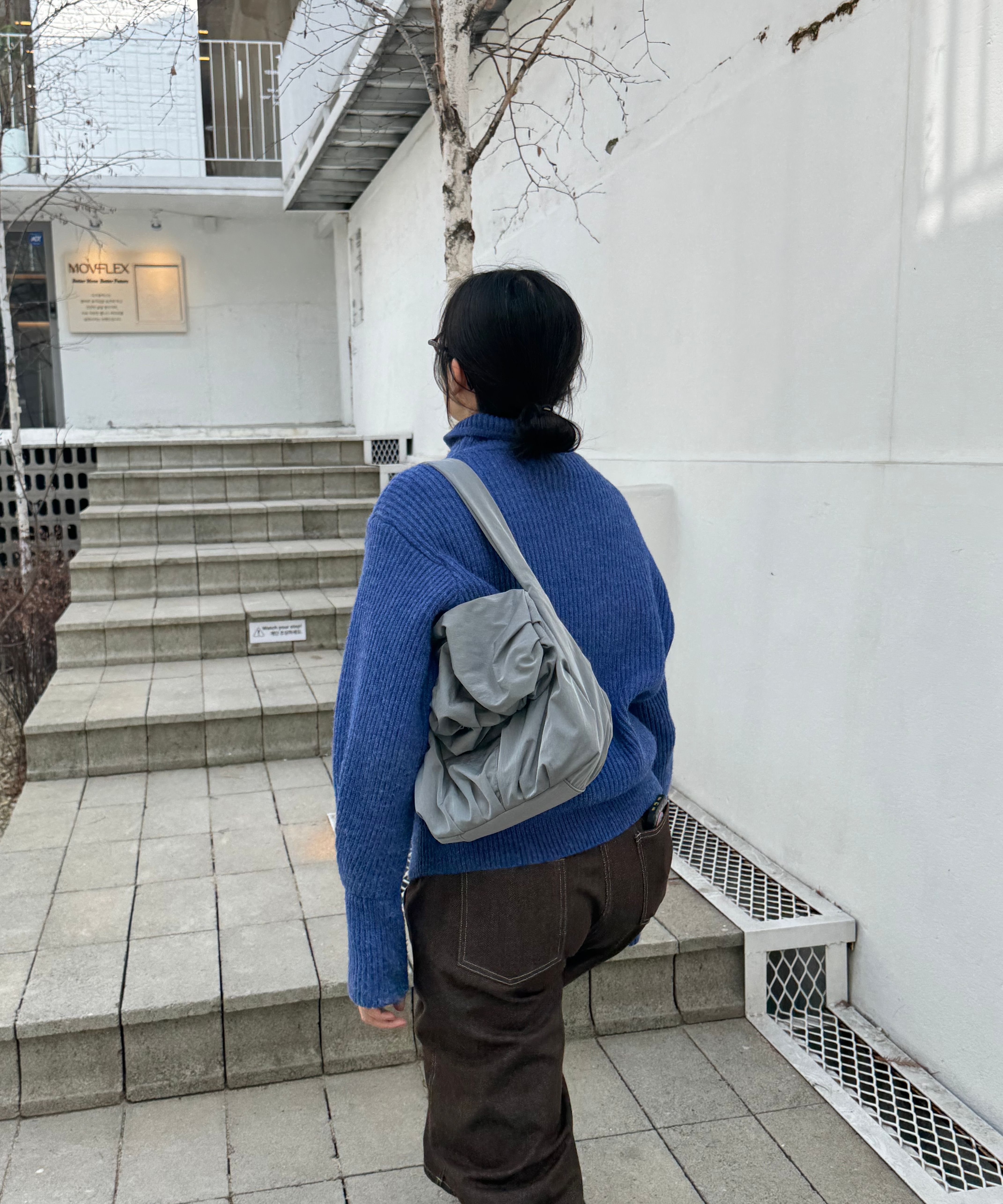 人気 ☆ACOC☆BLOOMING HOBO BAG MUSINSA | ACOC Blooming Hobo Bag_Deep blue