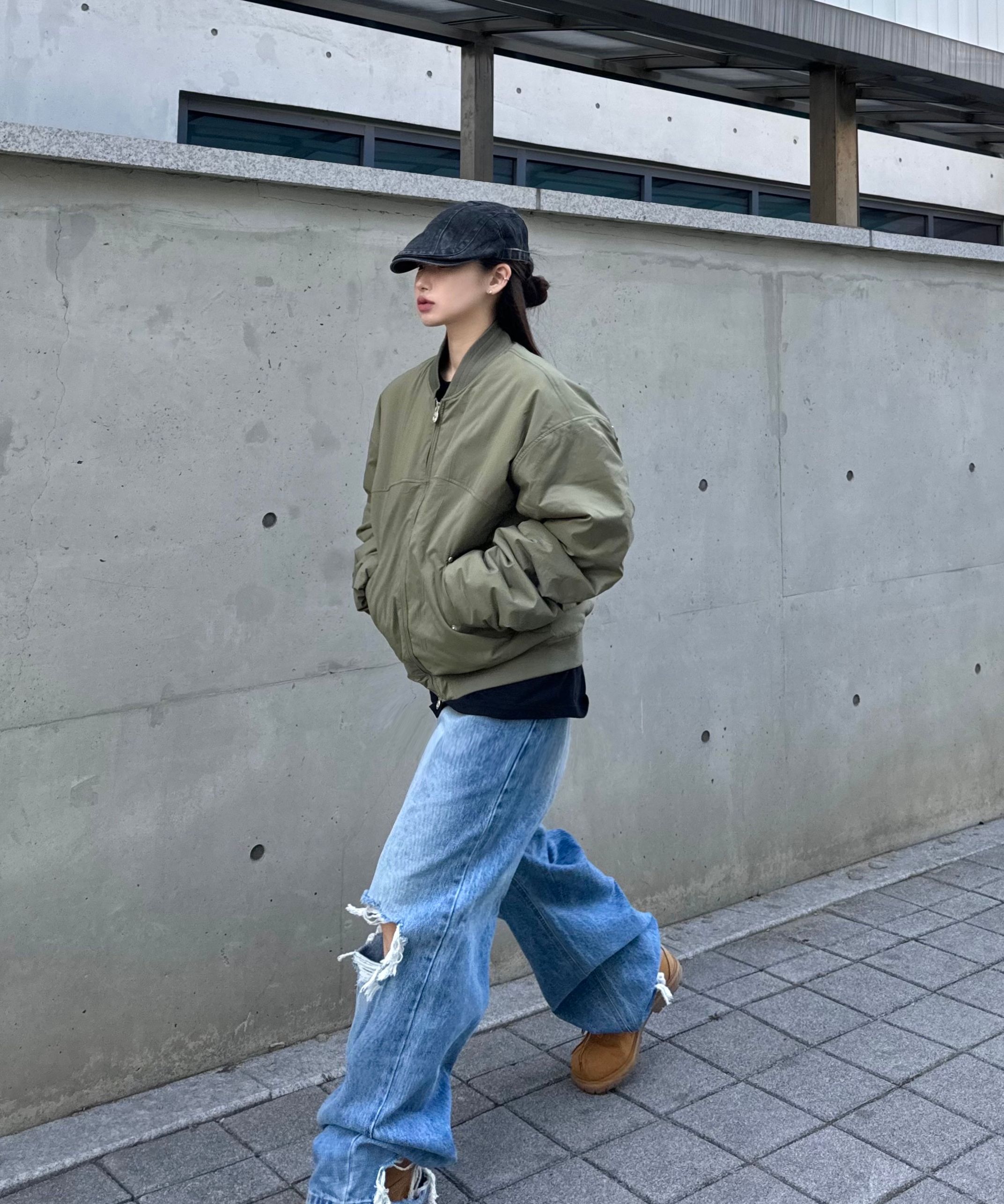 GUBIN マキシスタッズ MA-1 MUSINSA公式 | GUBIN スタッズクロップMA-1