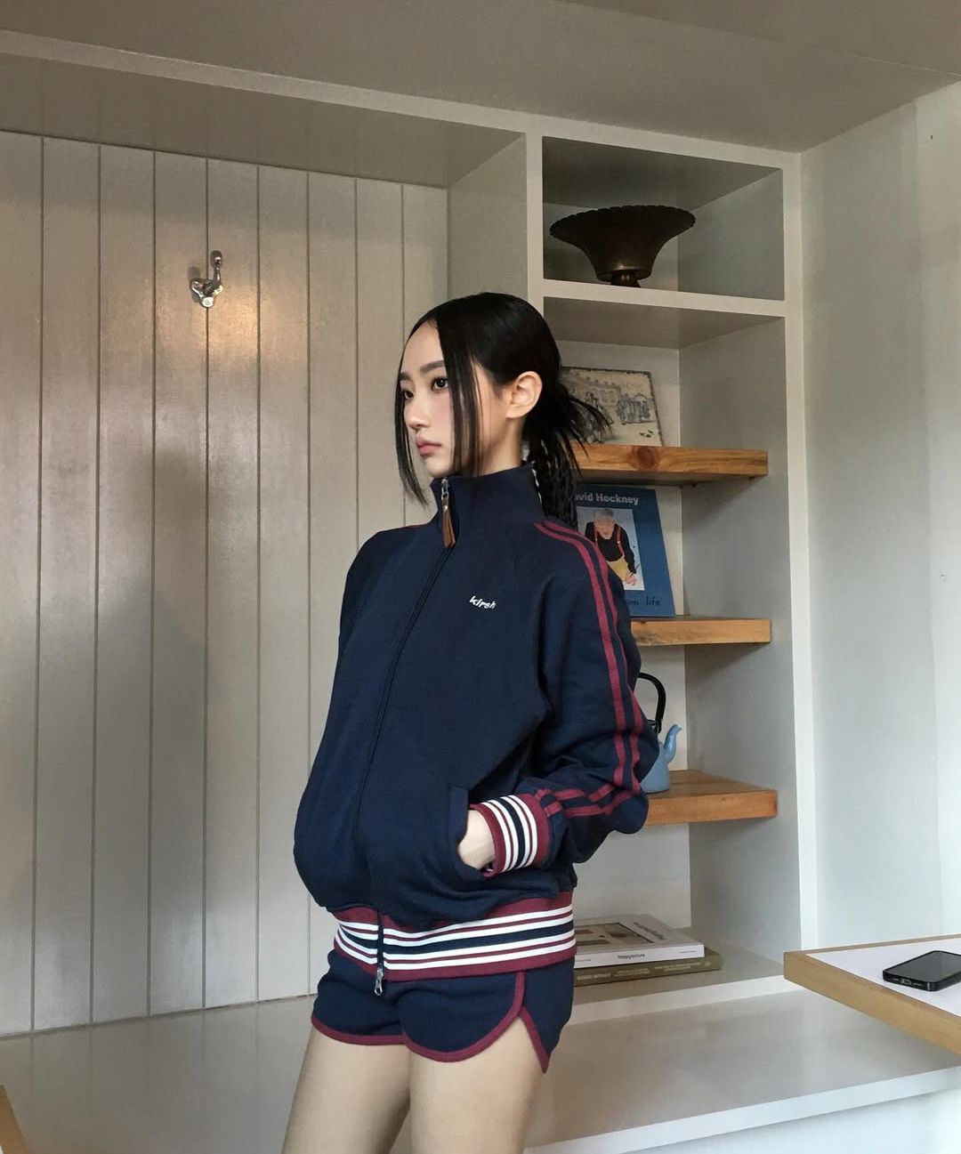 MUSINSA | KIRSH Punk Track Dolphin Pants [Ivory]