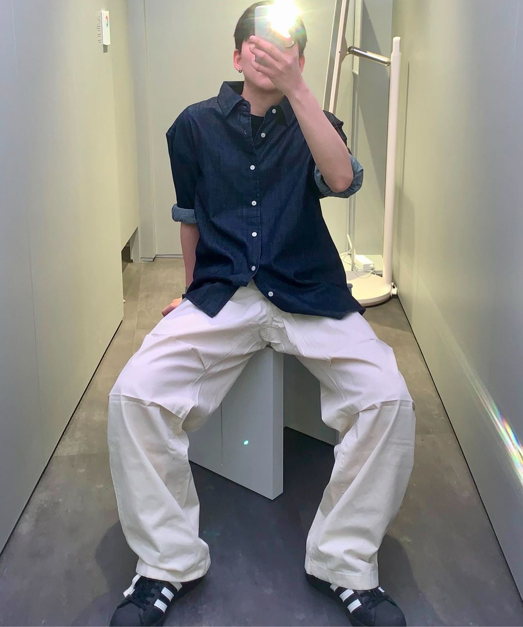 ★MUSINSA STANDARD★ Denim parachute cargo pants grey MMDNP6 MUSINSA | MUSINSA STANDARD Denim Parachute Cargo Pants [Grey]
