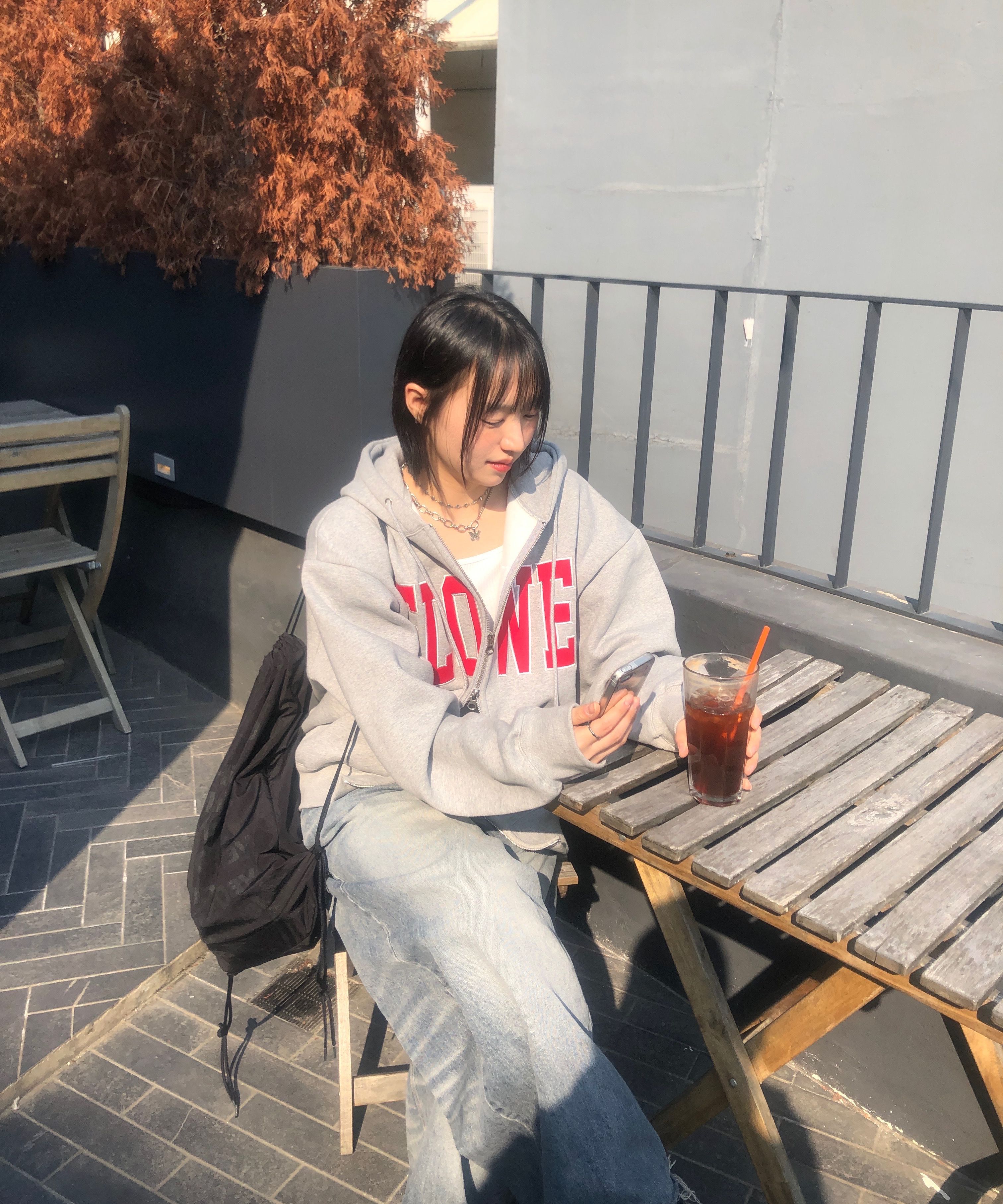 ★HAVISM★HAVISM FLOWER ZIP UP HOOD★送料・関税込★ MUSINSA公式 | HAVISM FLOWER ZIP UP HOOD(CHARCOAL)