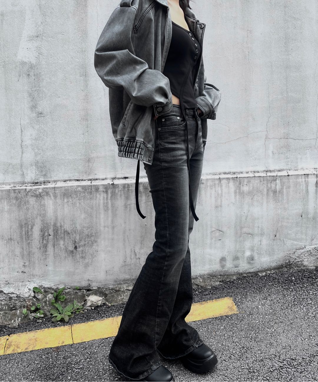 시너진(SYNERJYN) CAT WASHING DENIM PANTS BLACK - 사이즈 & 후기