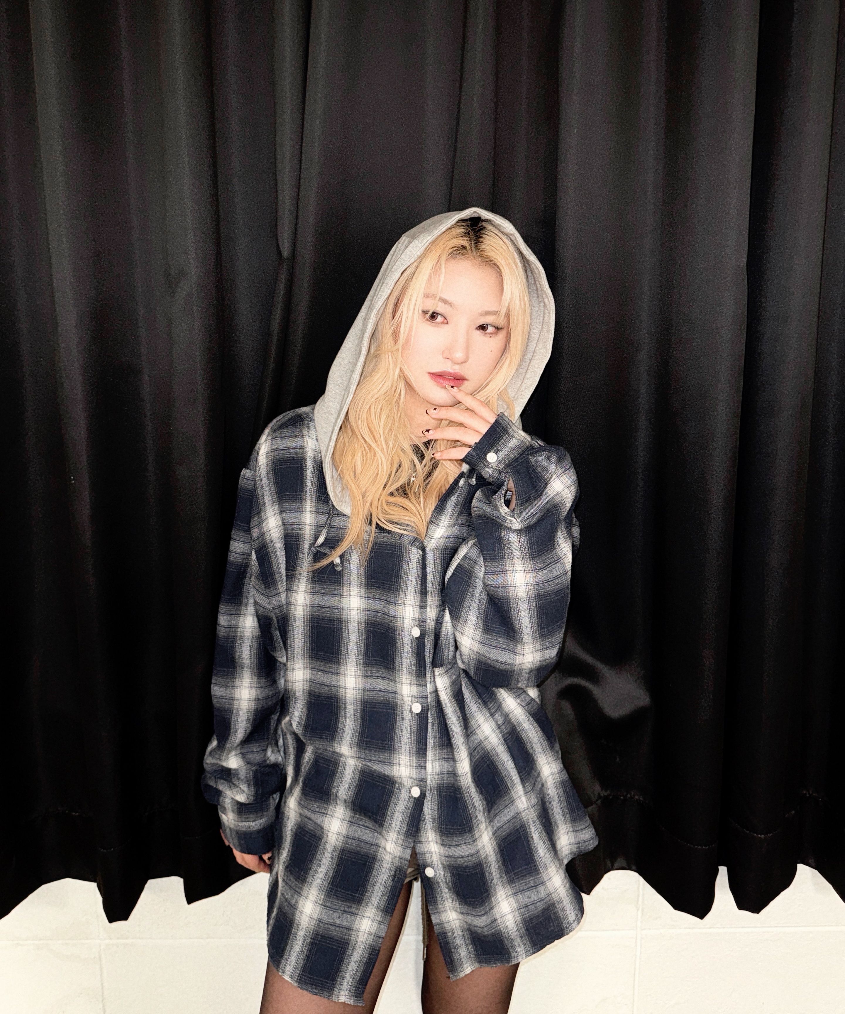MUSINSA公式 | ACOVER タータンスウェットフードチェックシャツ 3カラー