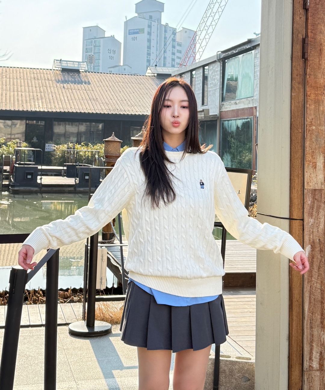 ワンピース Julia Pleated Skirt Pants GREY MUSINSA | ZEROPLANET Julia pleated skirt pants [GREY]