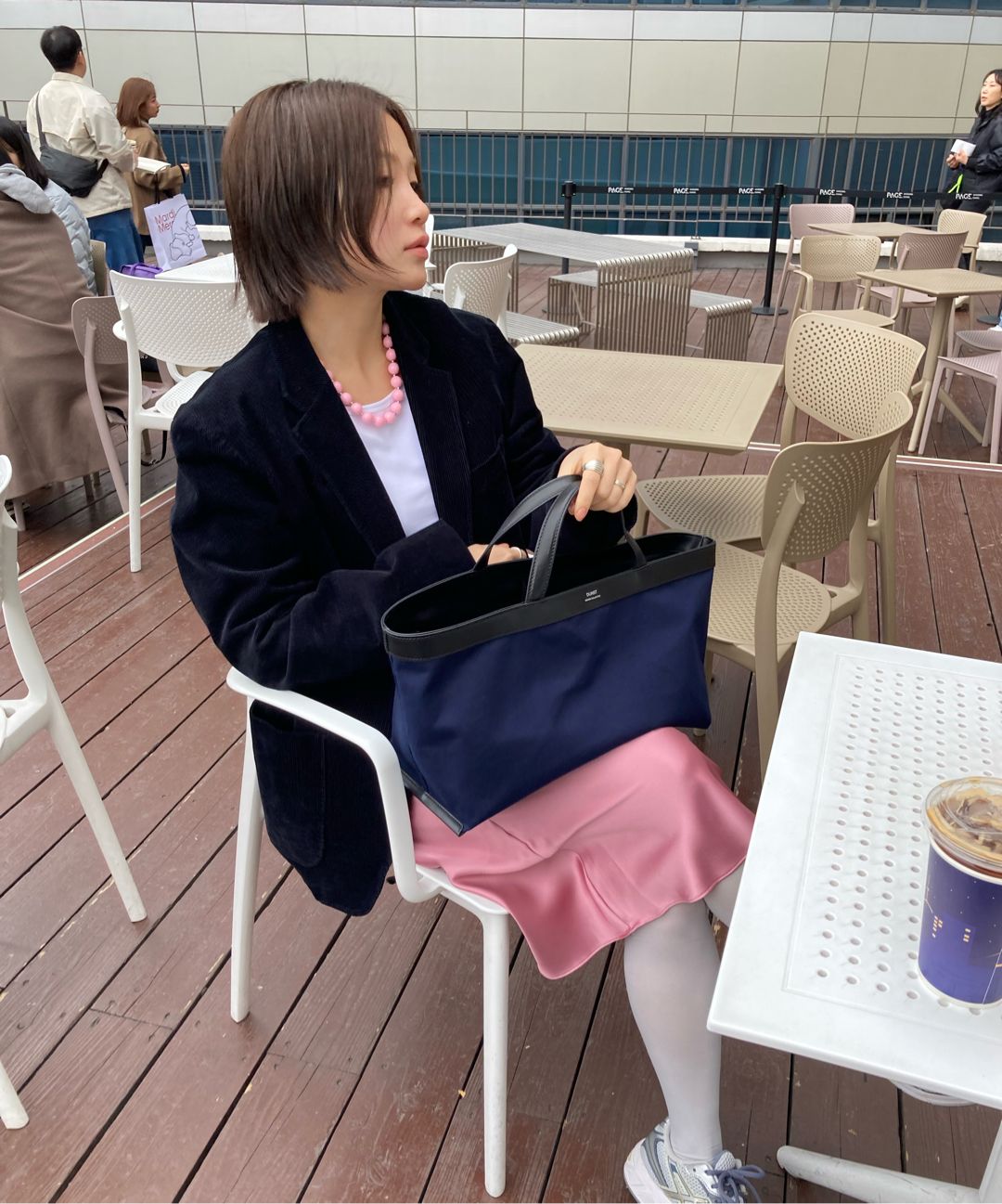 MUSINSA | DUNST FOR WOMEN CANVAS LEATHER TOTE