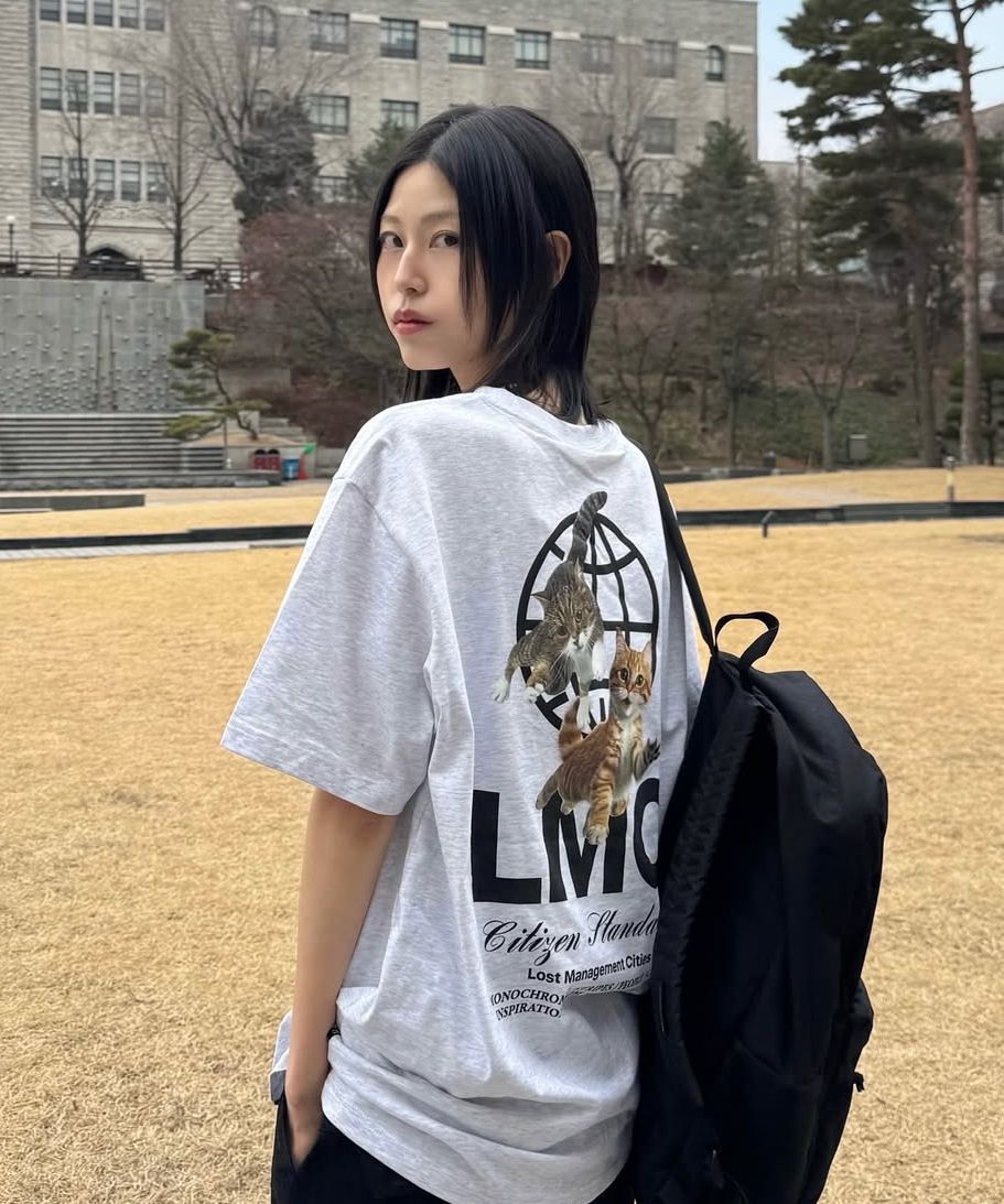 MUSINSA | LMC FLYING CATS LONG SLV TEE light heather gray