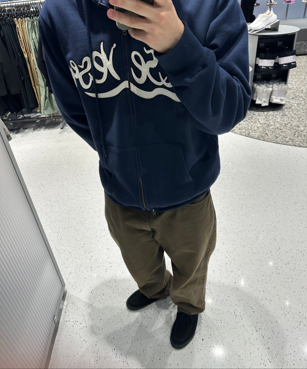【YES EYE SEE】Y.E.S Snail Logo Zip-up Hoodie Navy MUSINSA | YESEYESEE Y.E.S Snail Logo Zip-up Hoodie Navy