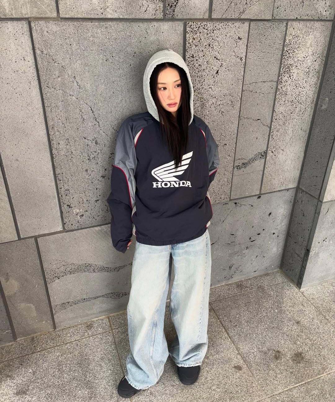 MUSINSA | Honda Motorcycle Speed Track nylon Long sleeve Beige