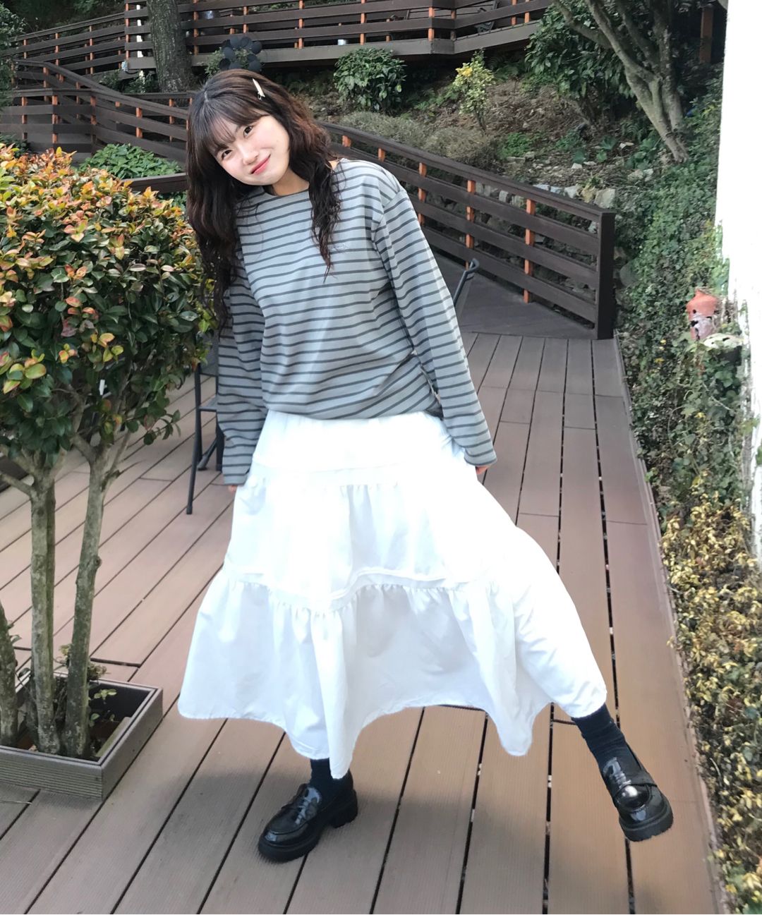 スカート Slim fit basic winter tiered banding long cancan skirt black MUSINSA | PLACE STUDIO Slim Fit Basic Winter Tiered Banding